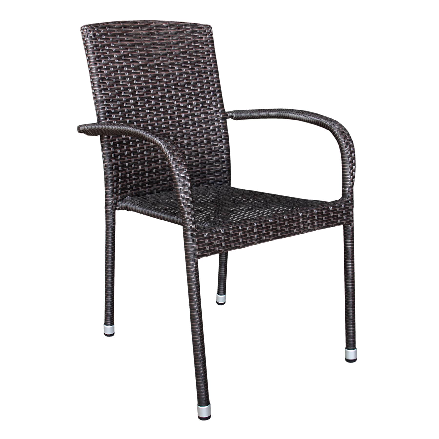 Woodhill Stackable Wicker Patio Chair, Brown