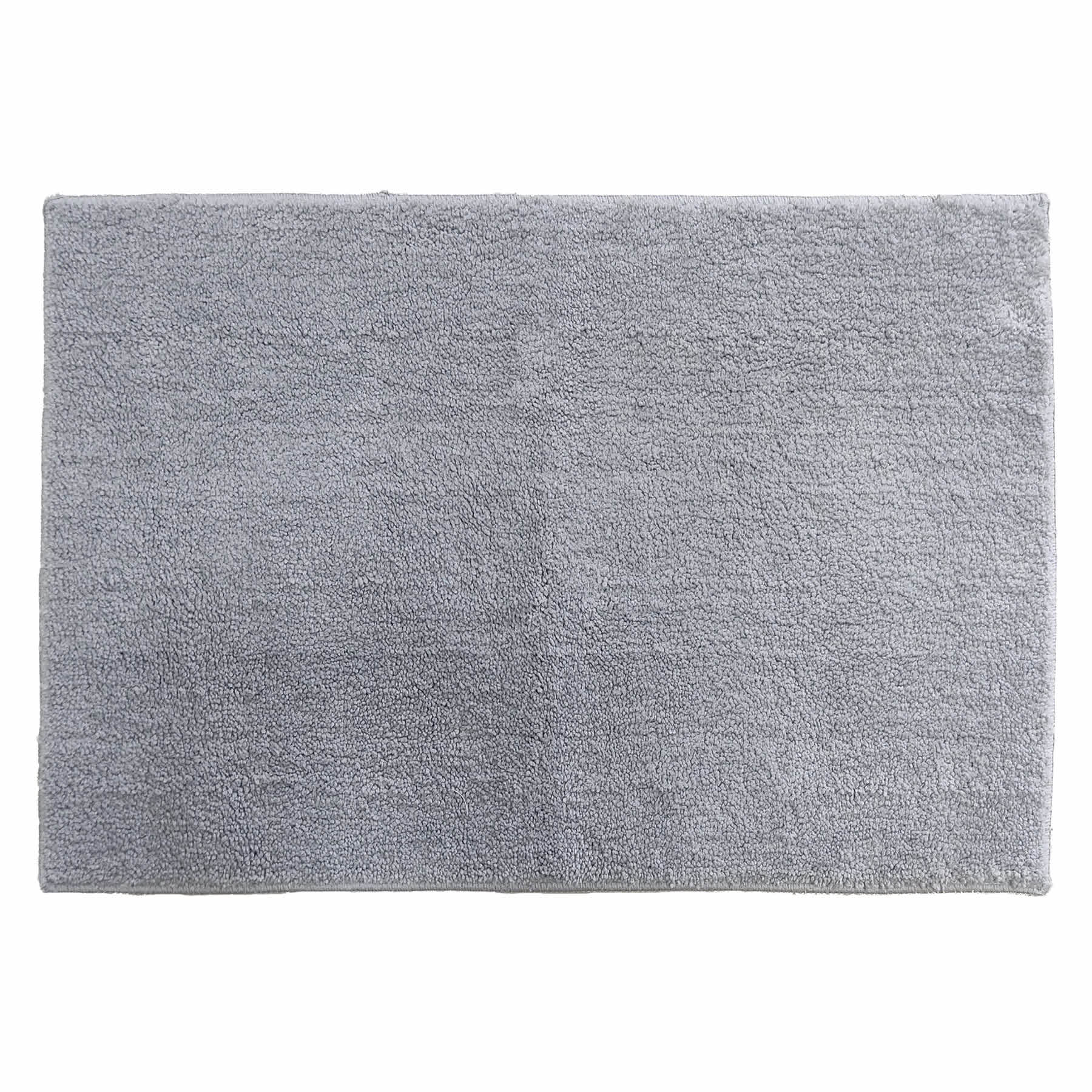 Essential Cut Pile Light Grey Bath Rug, 17x24