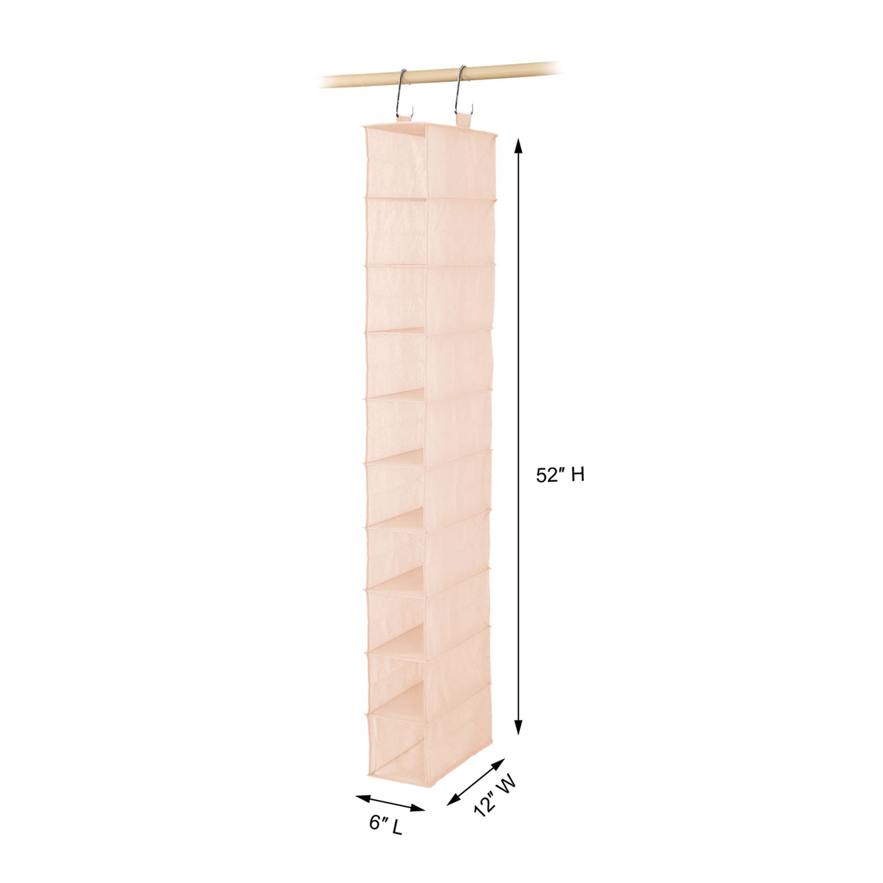10-Piece Hanging Organizer Set, White Smoke