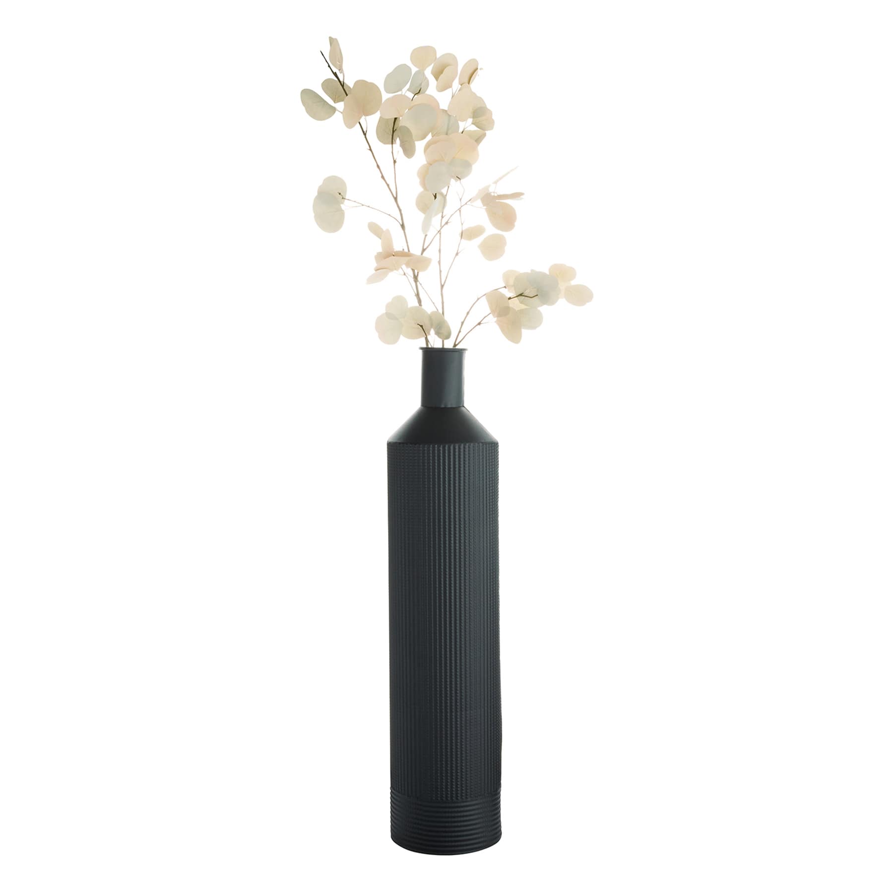 Black Bottle Floor Vase, 36"