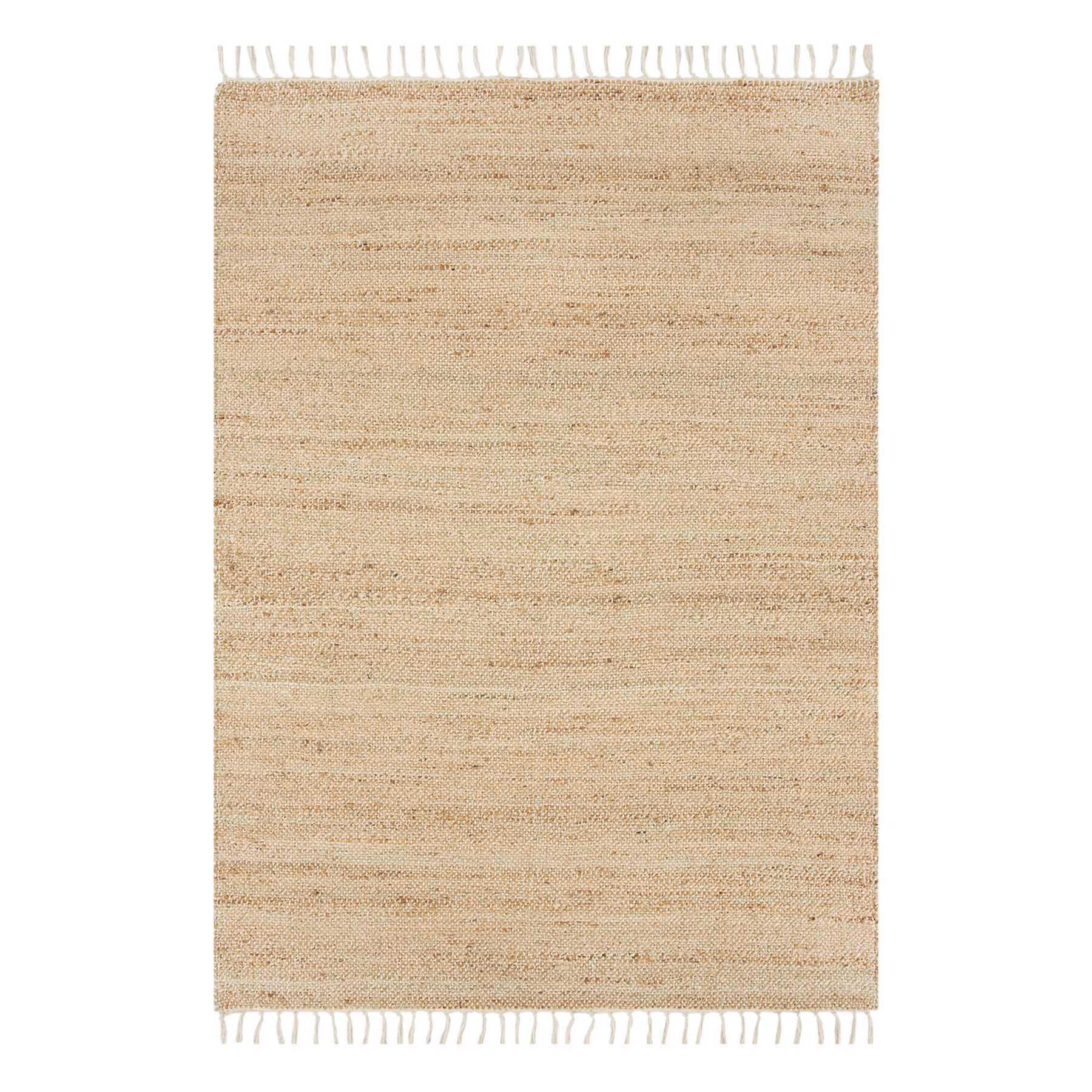 (B825) Honeybloom Lawrence Jute Fringe Area Rug, 5x7