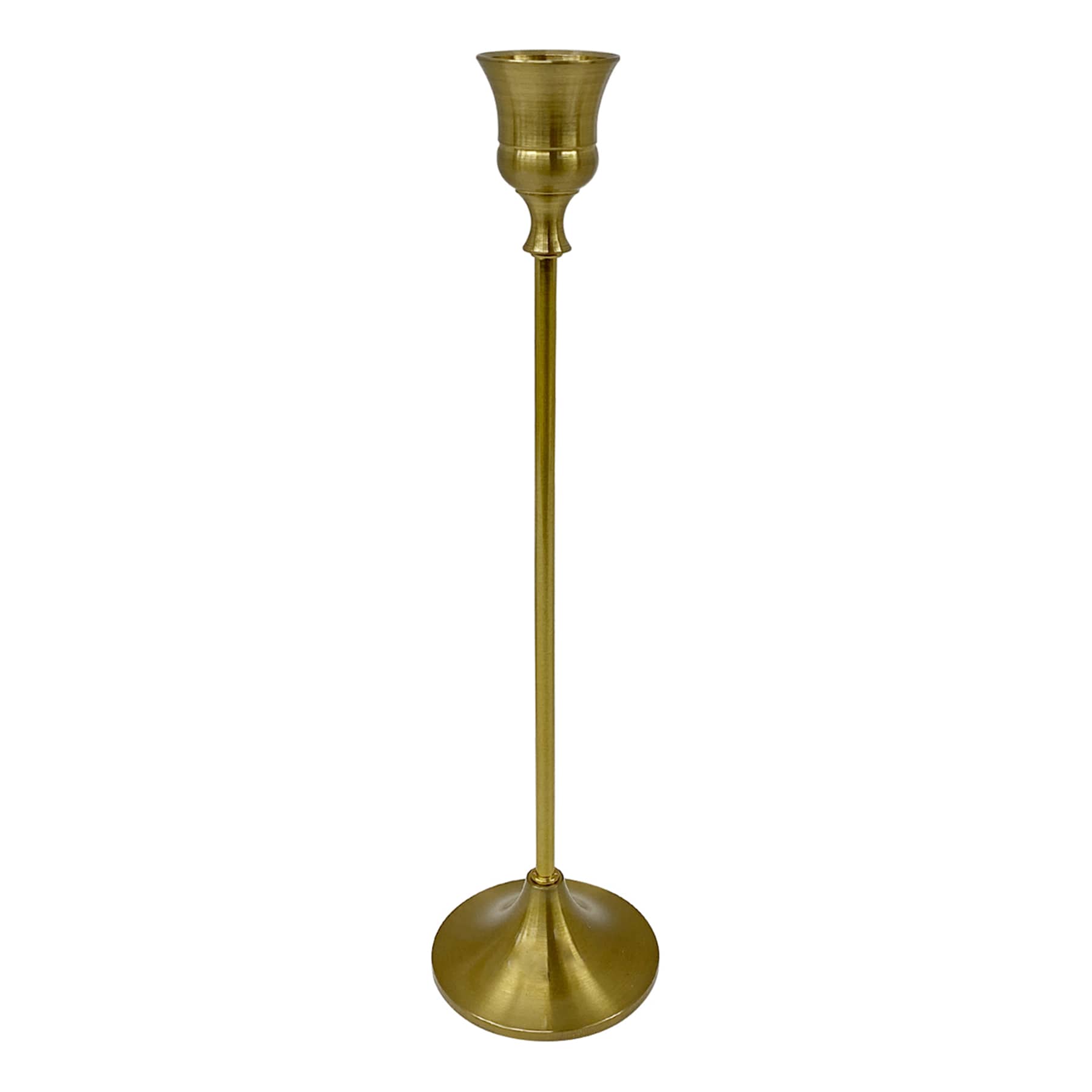 Providence Gold Metal Taper Candle Holder, 10"