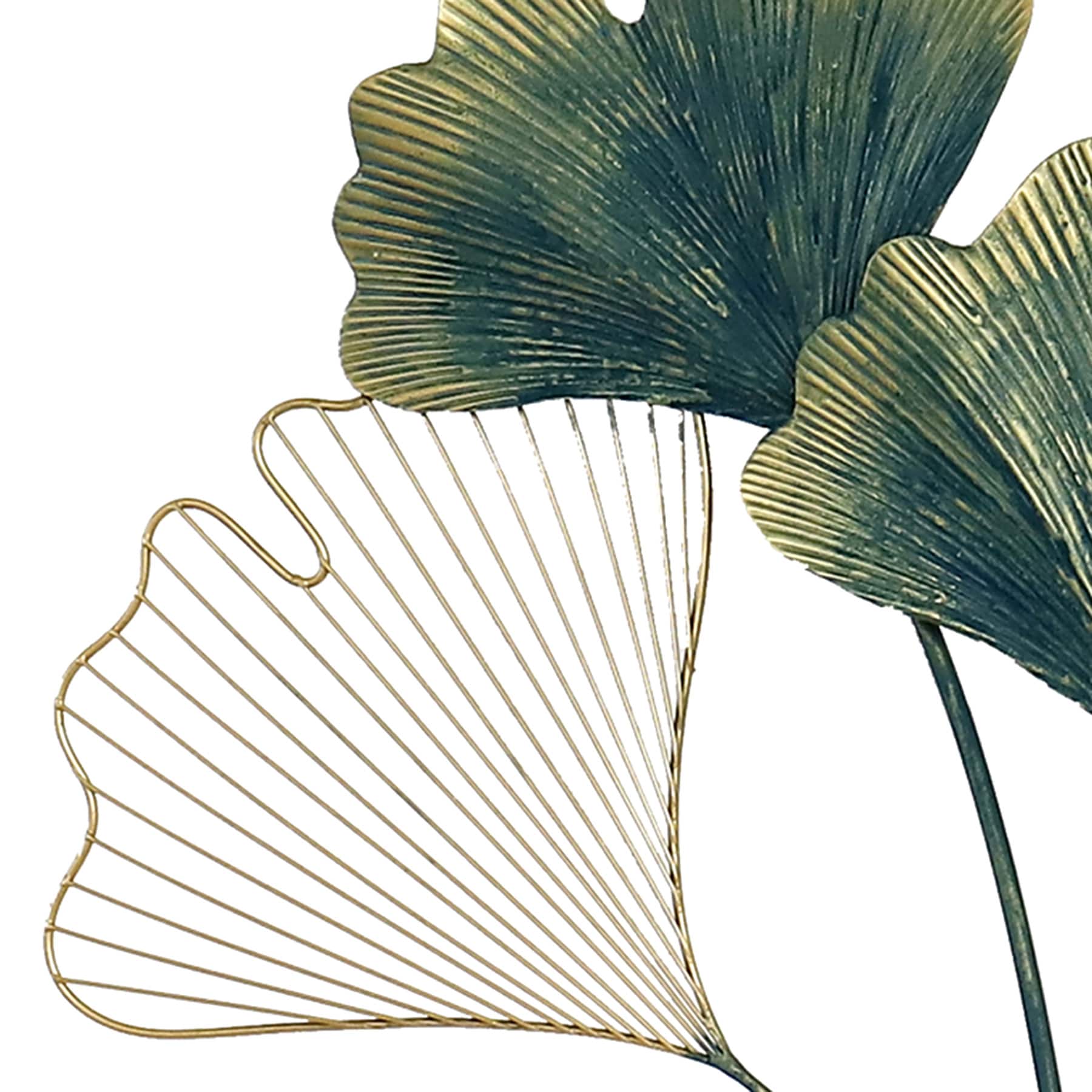 Found & Fable Metal Gingko Leaves Wall Decor, 27x21.5
