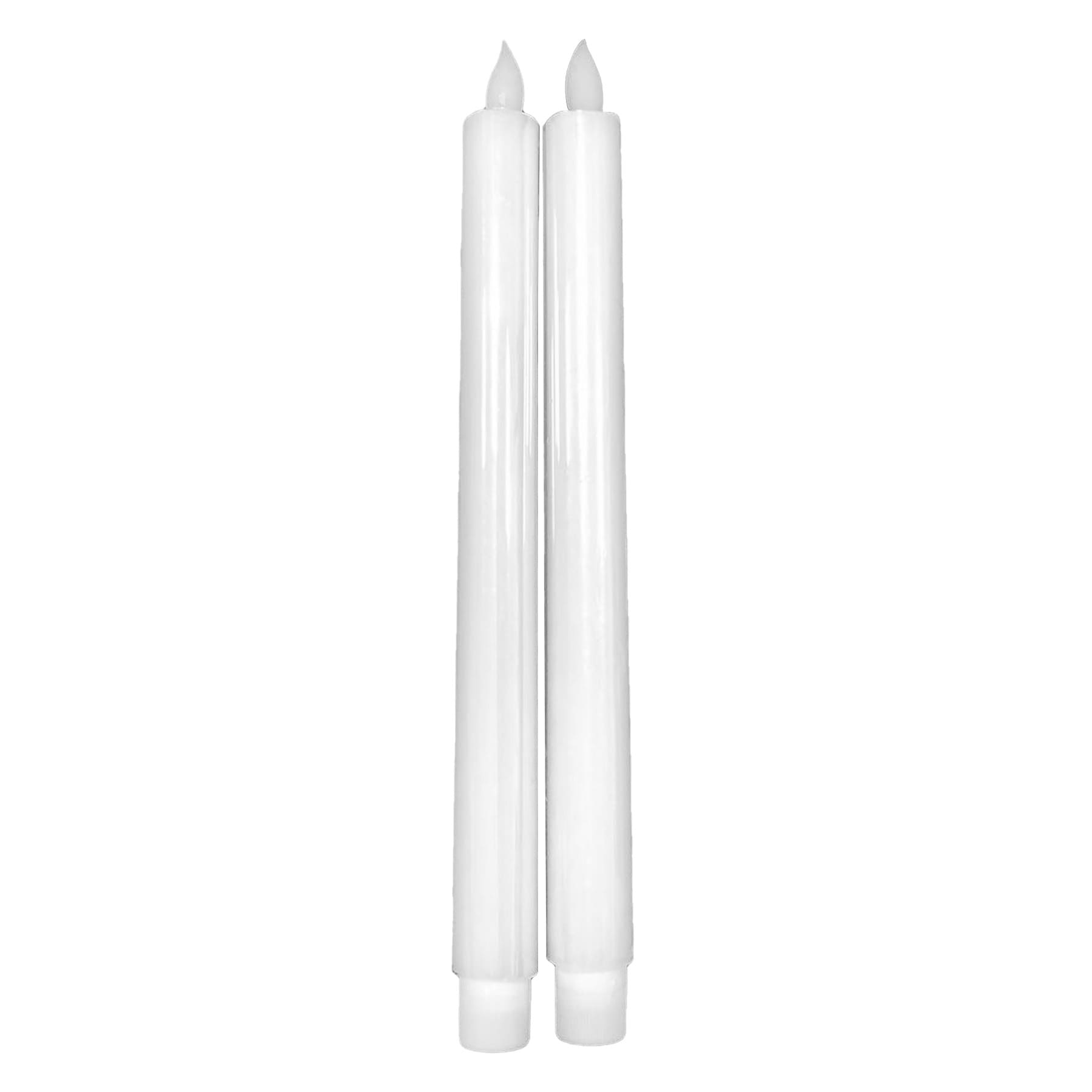 2-Pack White Taper Candles, 10"