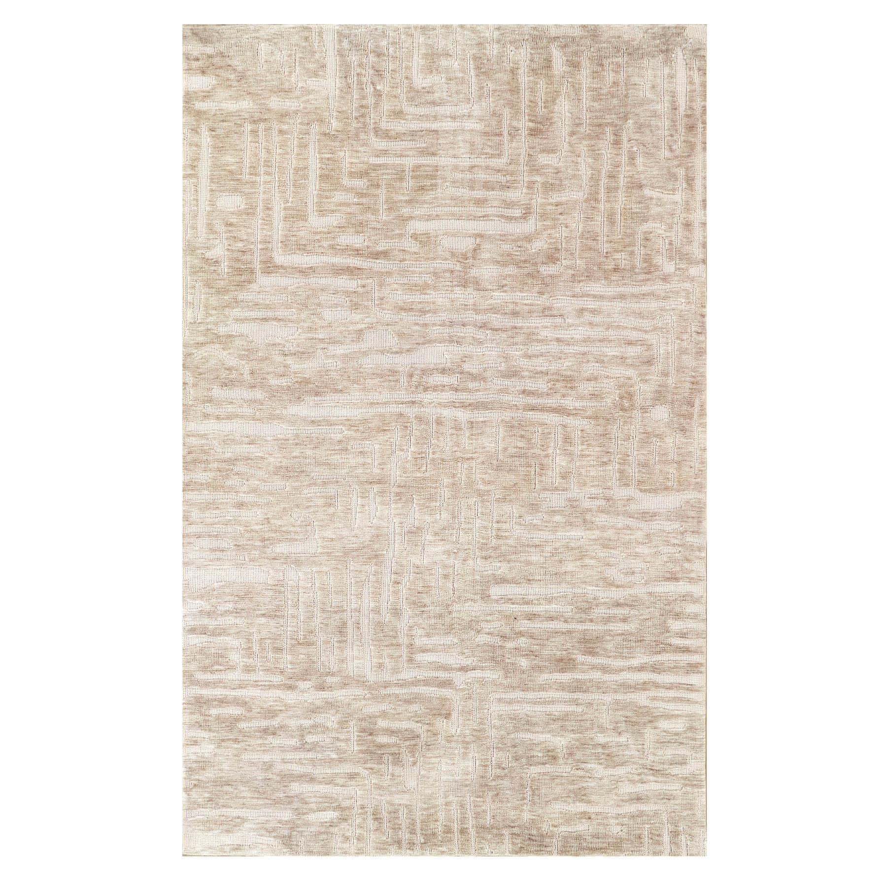 (A503) Crosby St. Stone Harbor Tan & Ivory Area Rug, 5x7