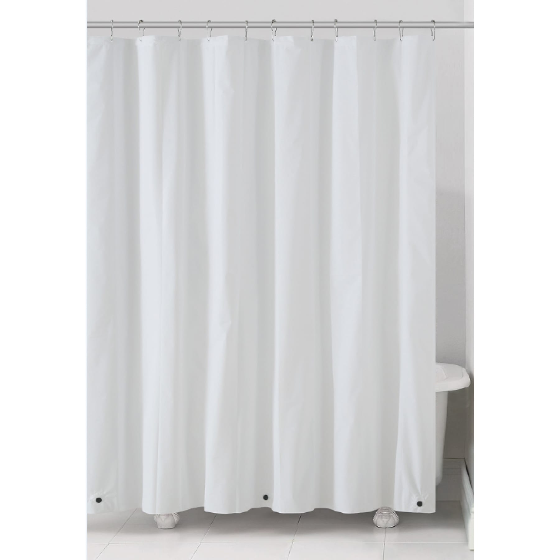 White Heavyweight Shower Liner, 72"