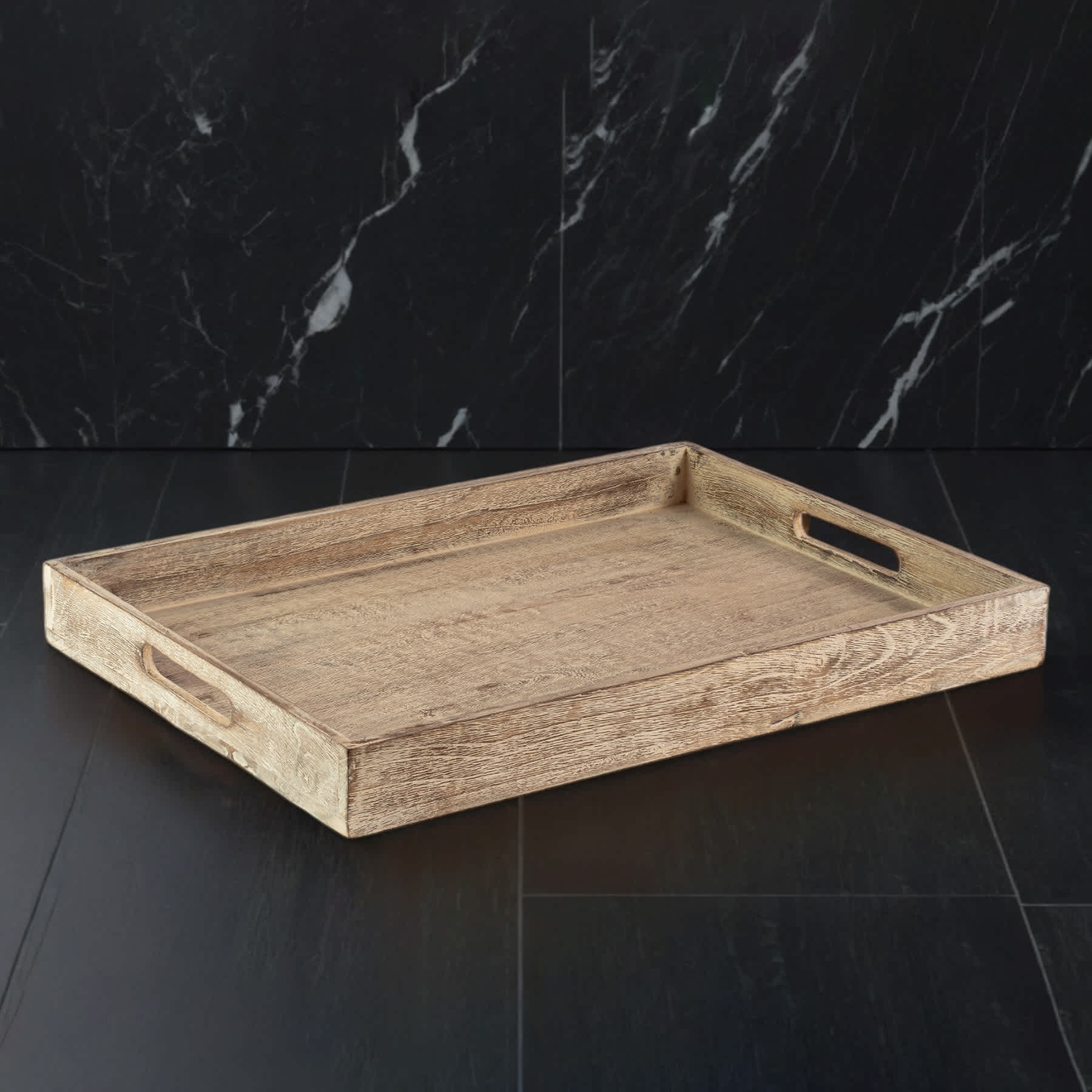 Grey Wood Tray, 19x14