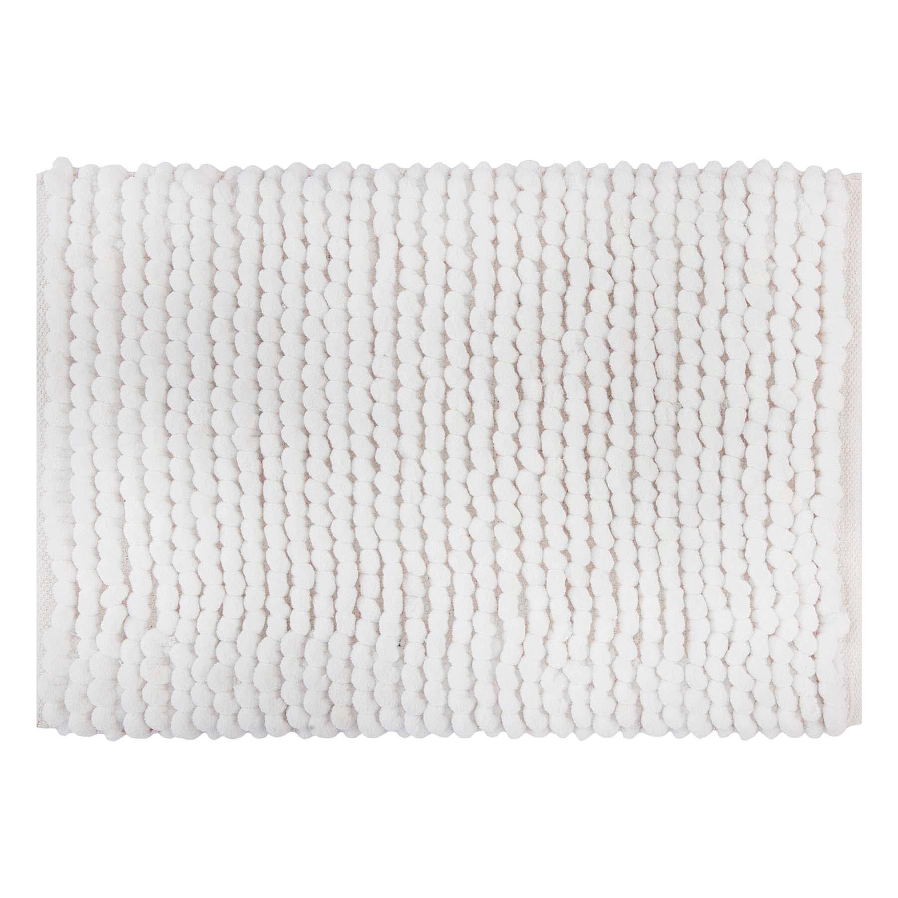 2-Pack White Loop Bath Rug Set, 17x24 & 20x30