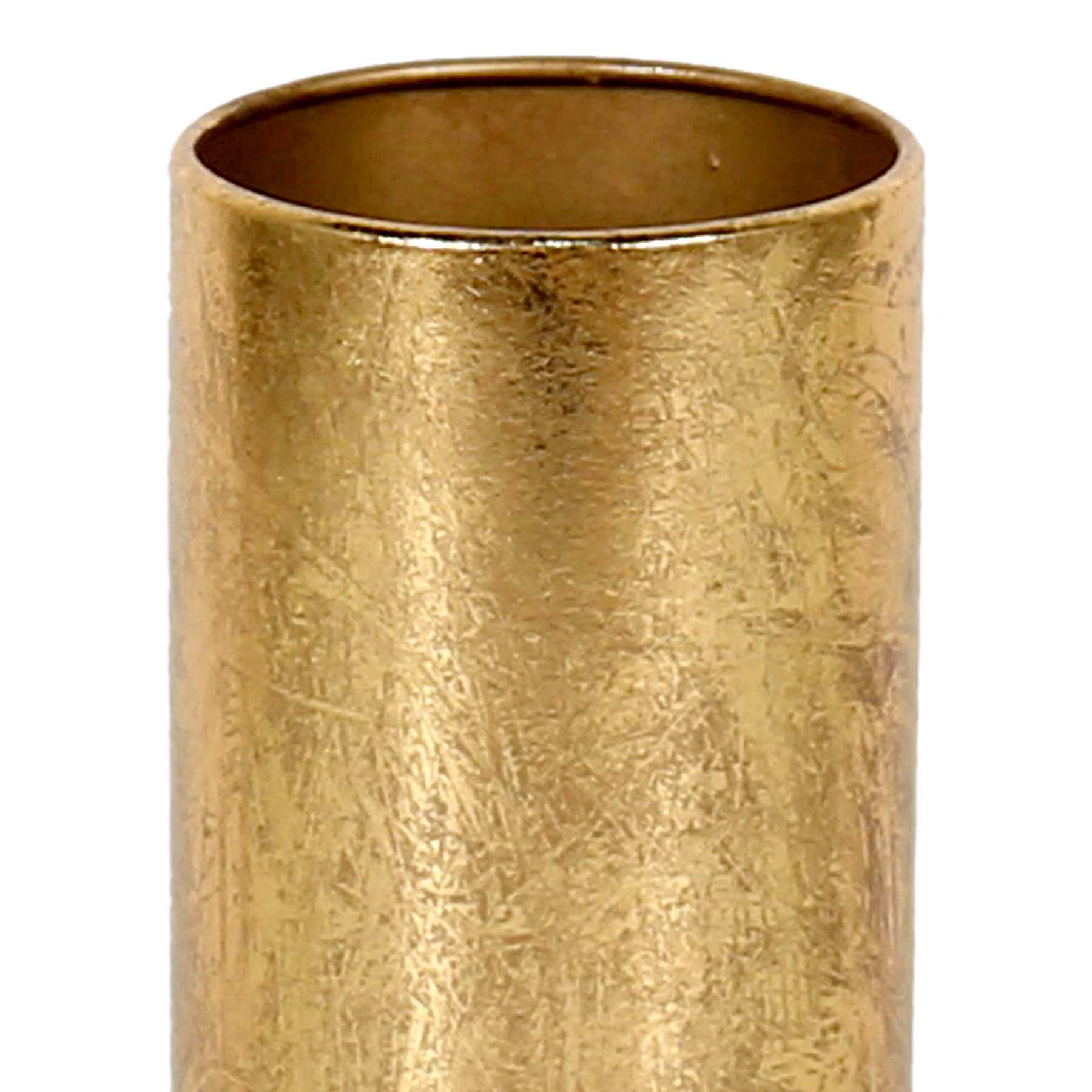 Providence Gold Metal Cylinder Vase, 11"