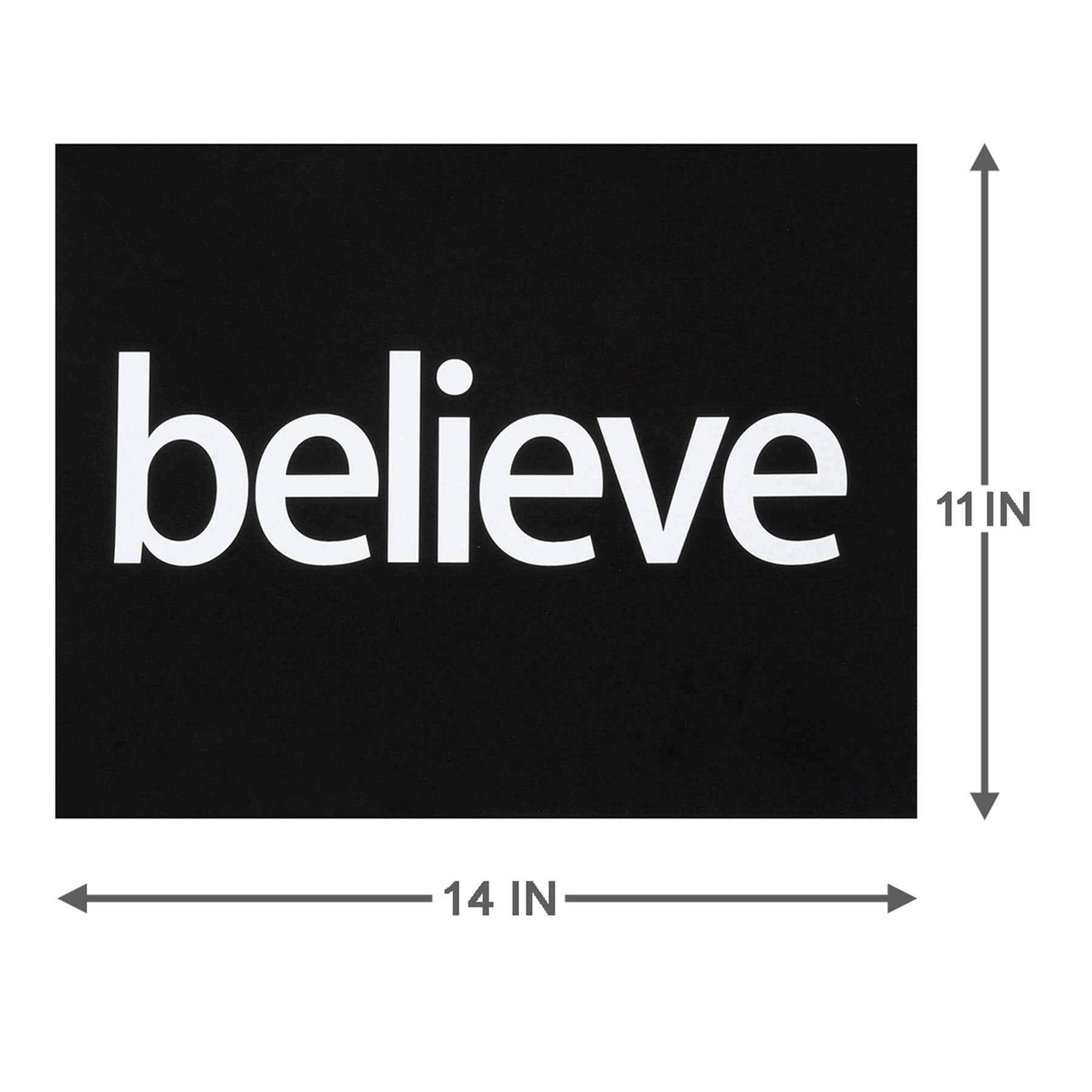 Believe Canvas Wall Sign, 14x11