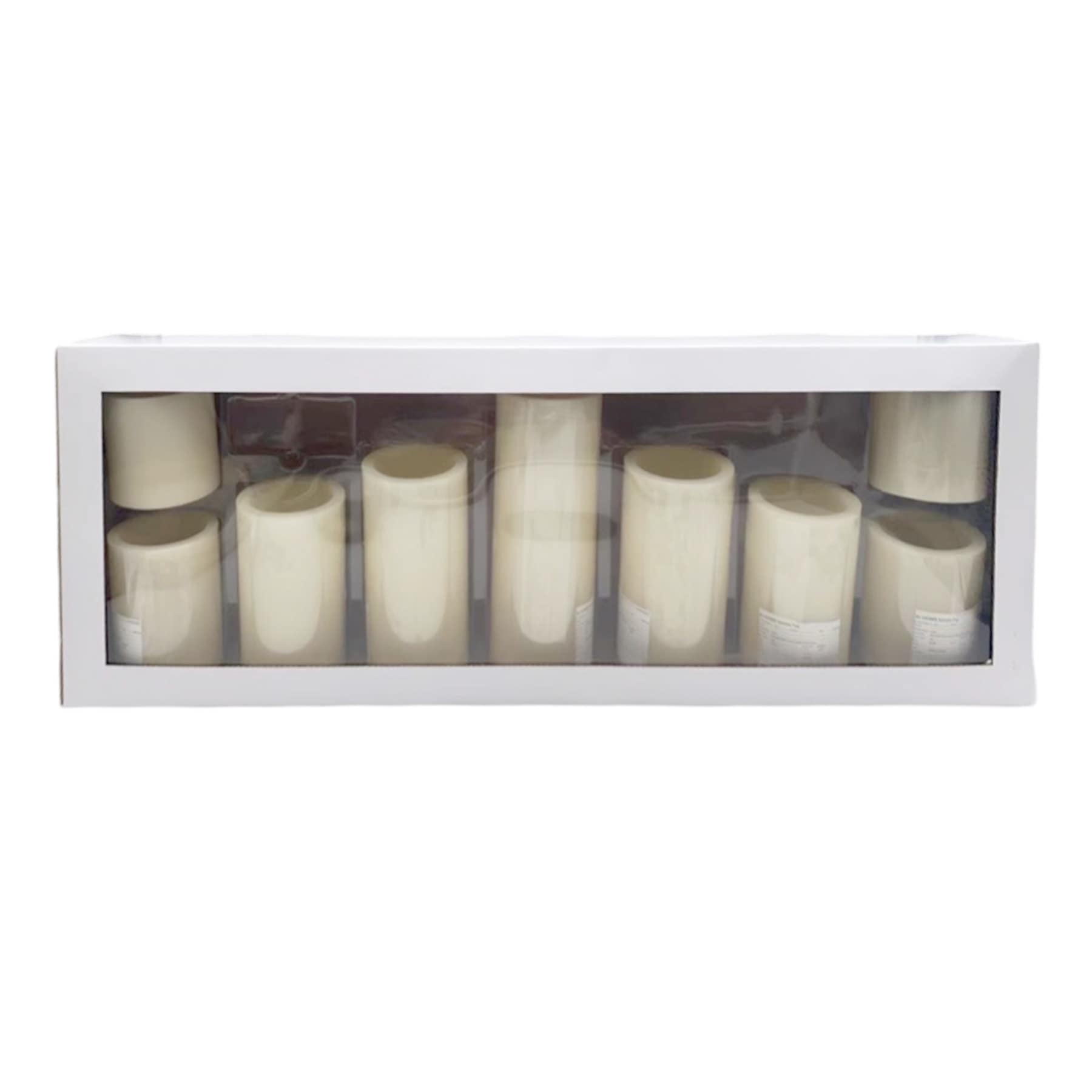 9Pk Ivory Pillars 3x3-4-5-6-8 Candle
