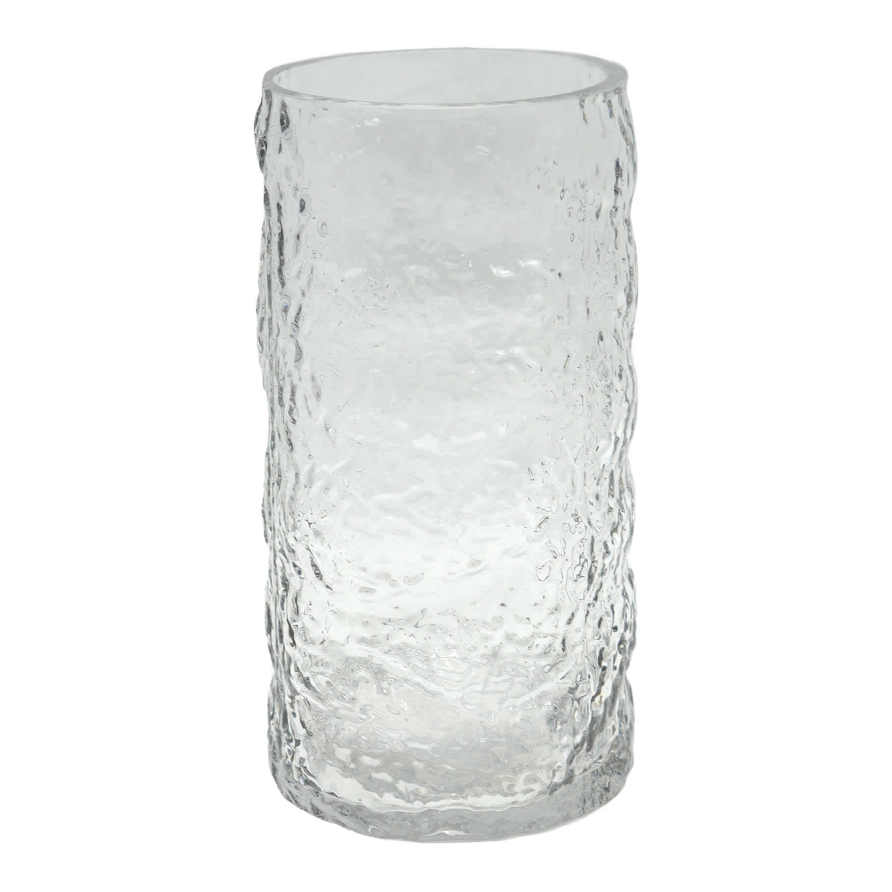 Ty Pennington Clear Bubble Glass Cylinder Vase, 8"