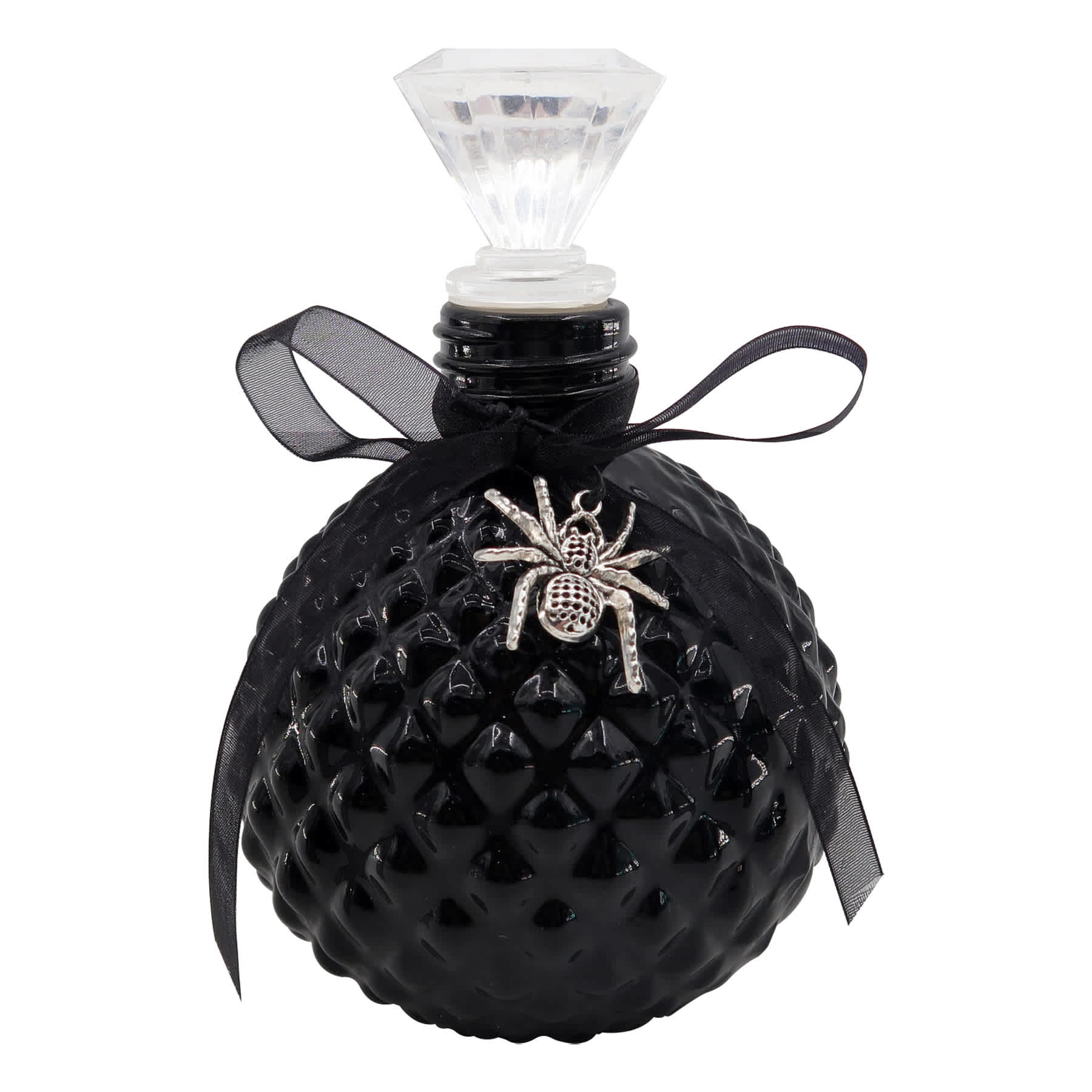 Spellbound Black Glass Potion Bottle, 3"