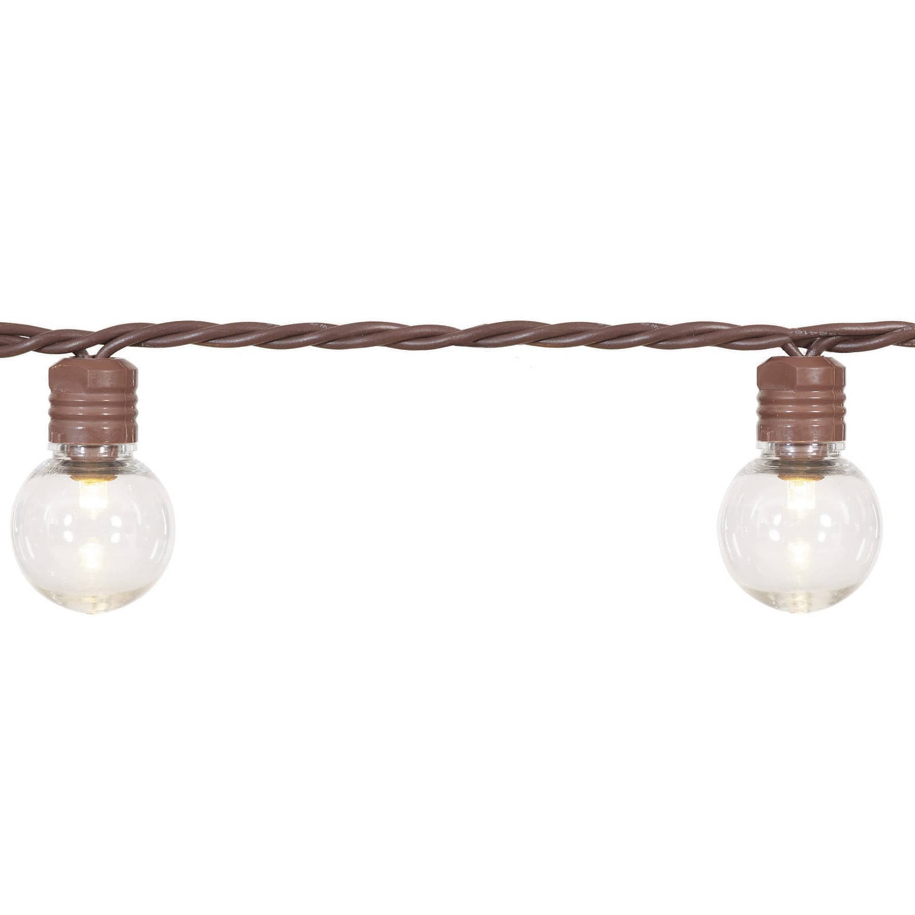 100-Count LED G30 Globe String Lights with Brown Wire