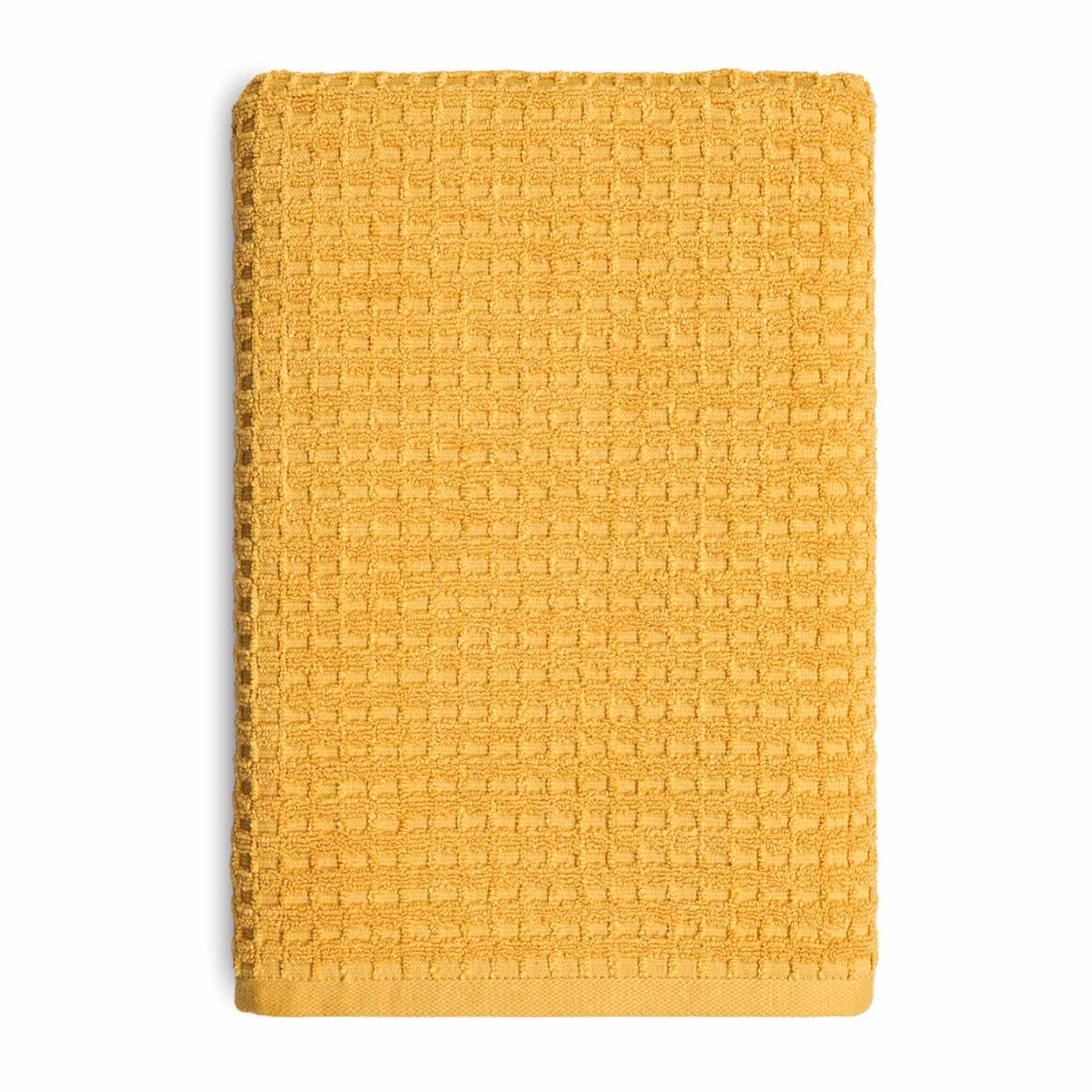 Crosby St. Ochre Terry Waffle Cotton Bath Towel, 30x54