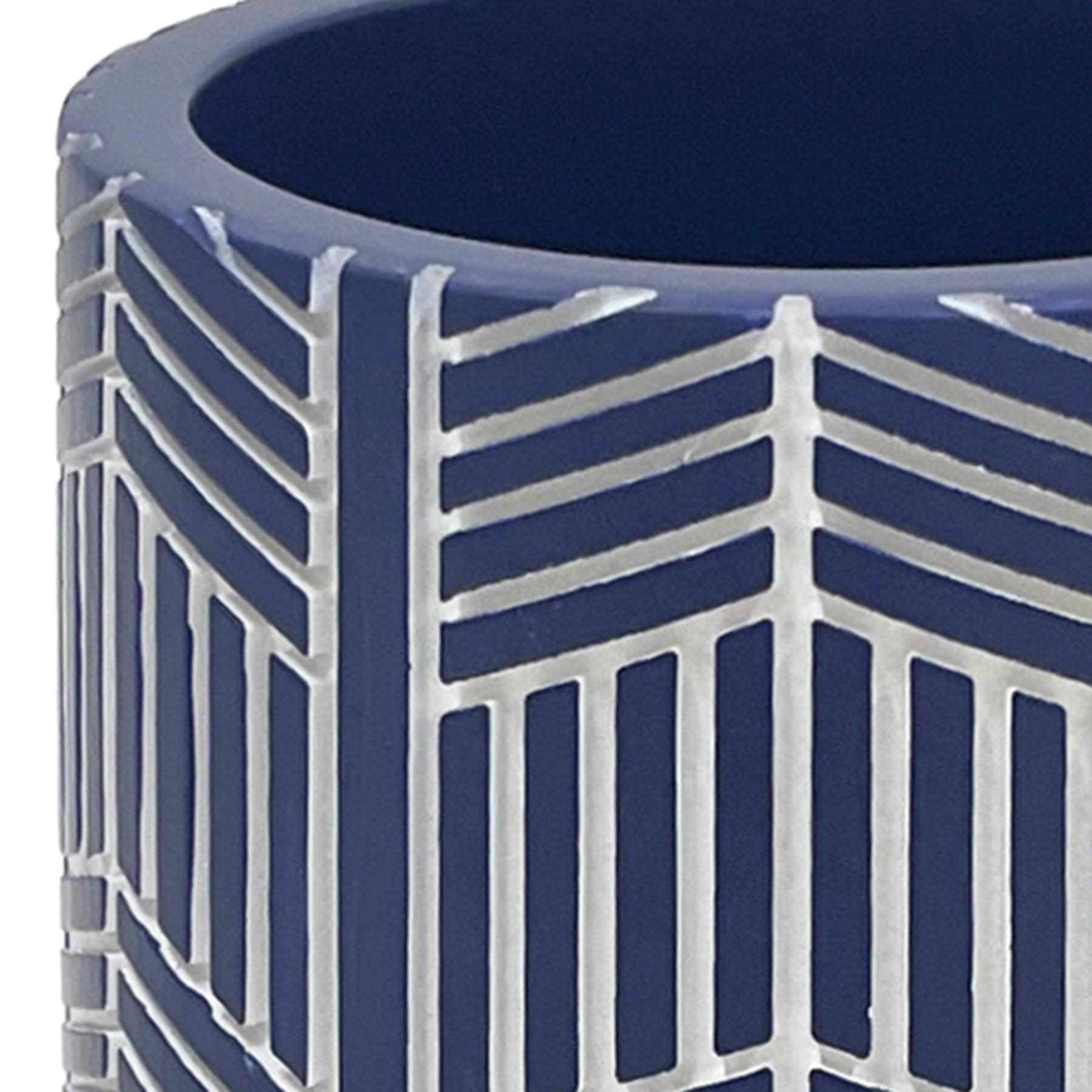 Crosby St. Milo Blue Chevron Tumbler, 4.3"
