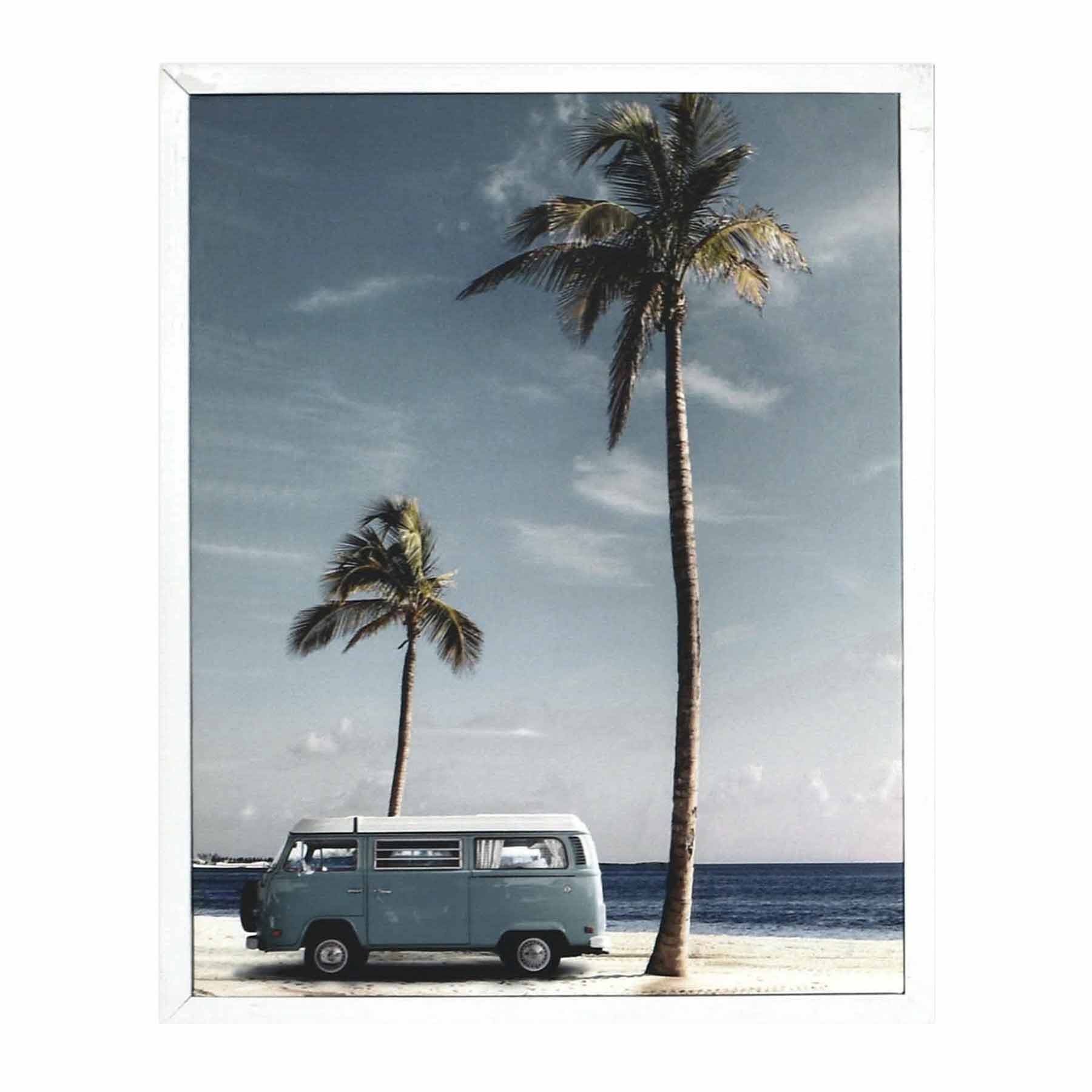 Providence Framed Palm Trees Canvas Wall Art, 11x14