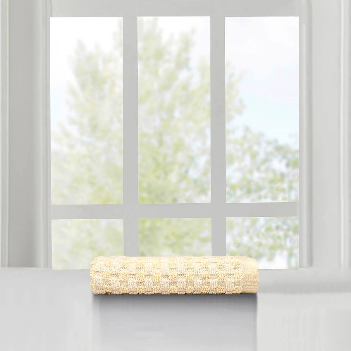 Honeybloom Plush Performance Yellow Popcorn Cotton Washcloth, 13"