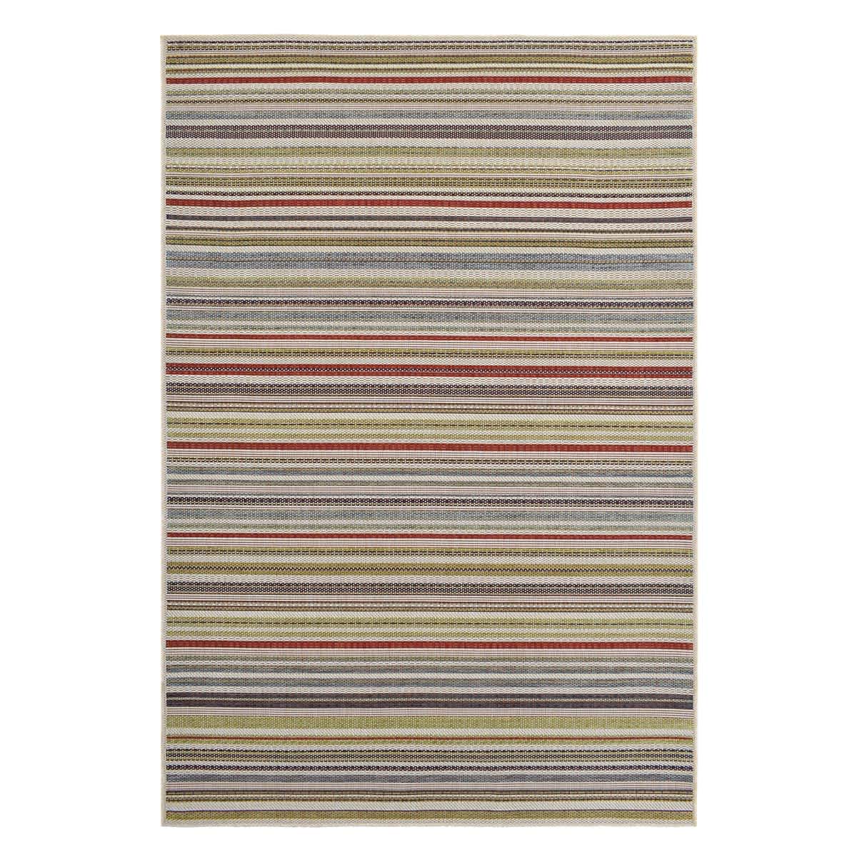 (E531) Magic Multicolor Striped Outdoor Area Rug, 5x7
