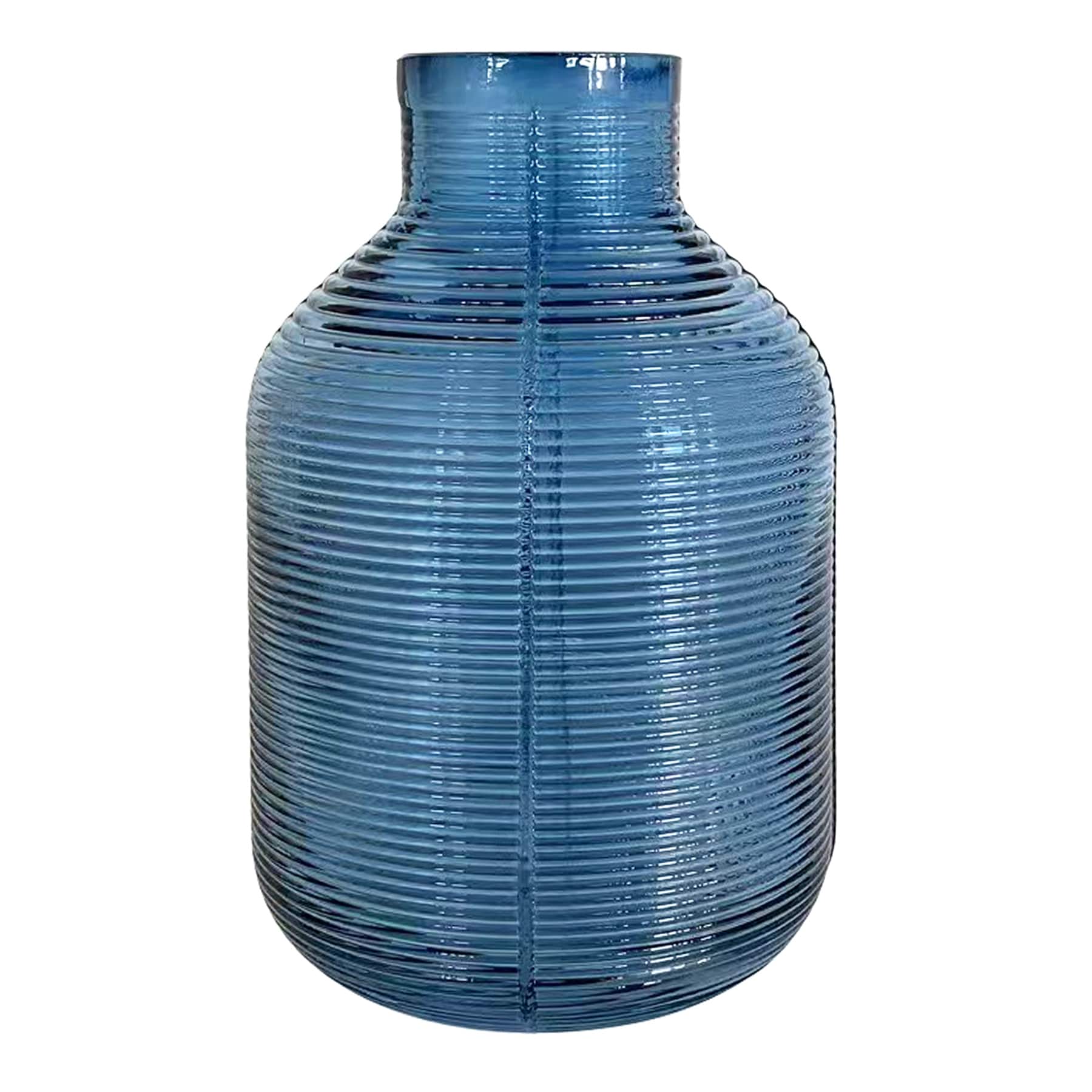 Blue Glass Vase, 8"
