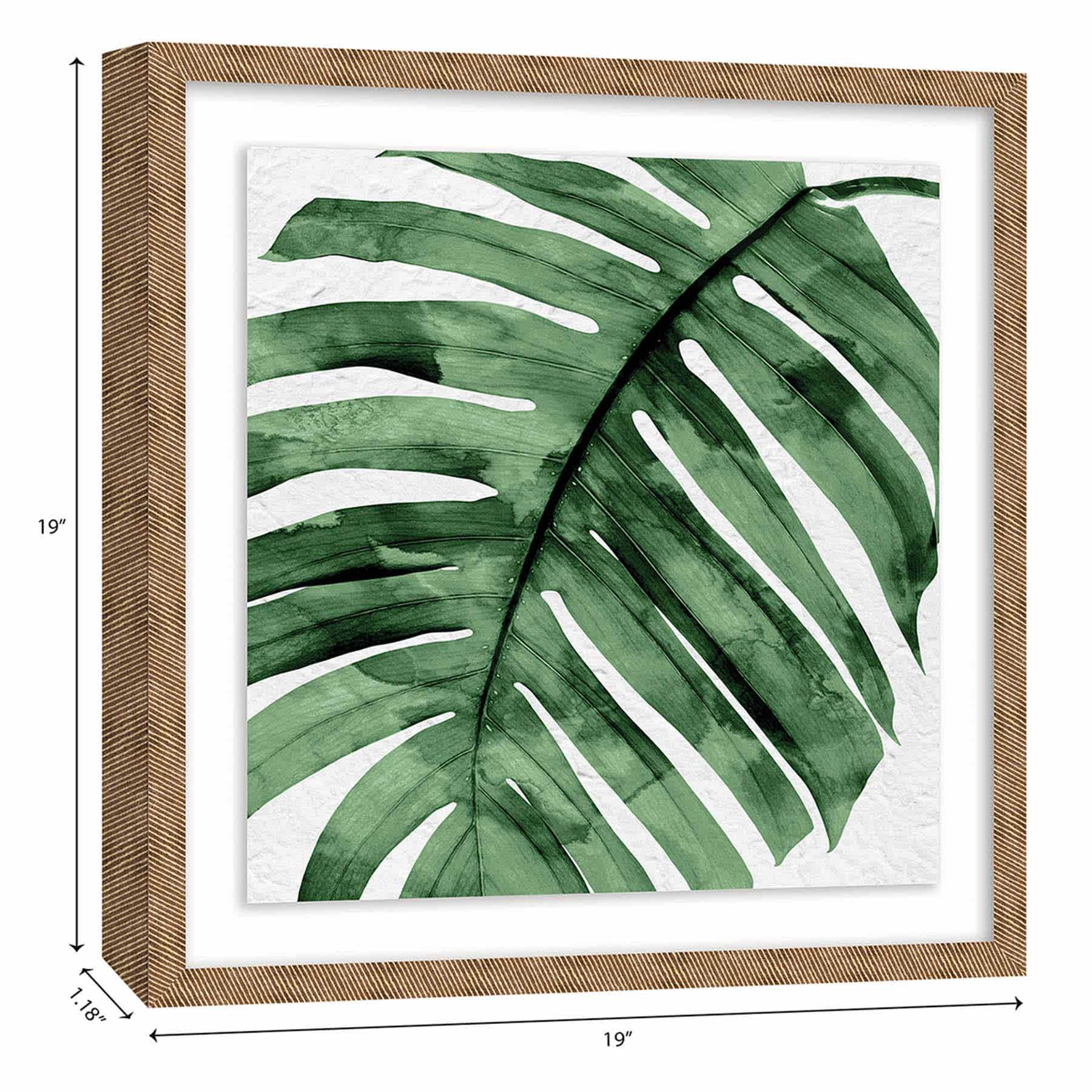 Glass Framed Palm Print Wall Art, 19"