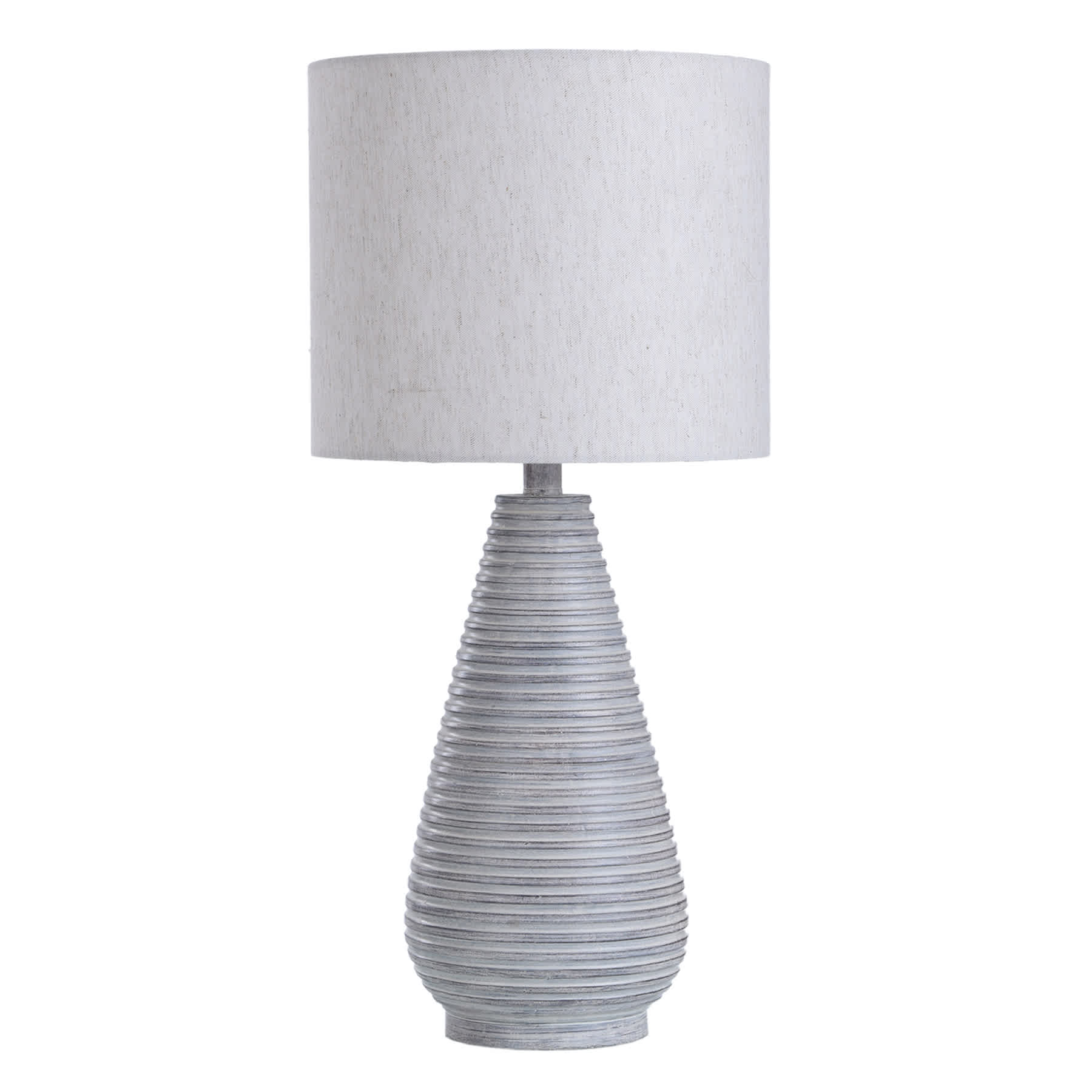 Found & Fable Grey Medium Table Lamp with Shade, 26"