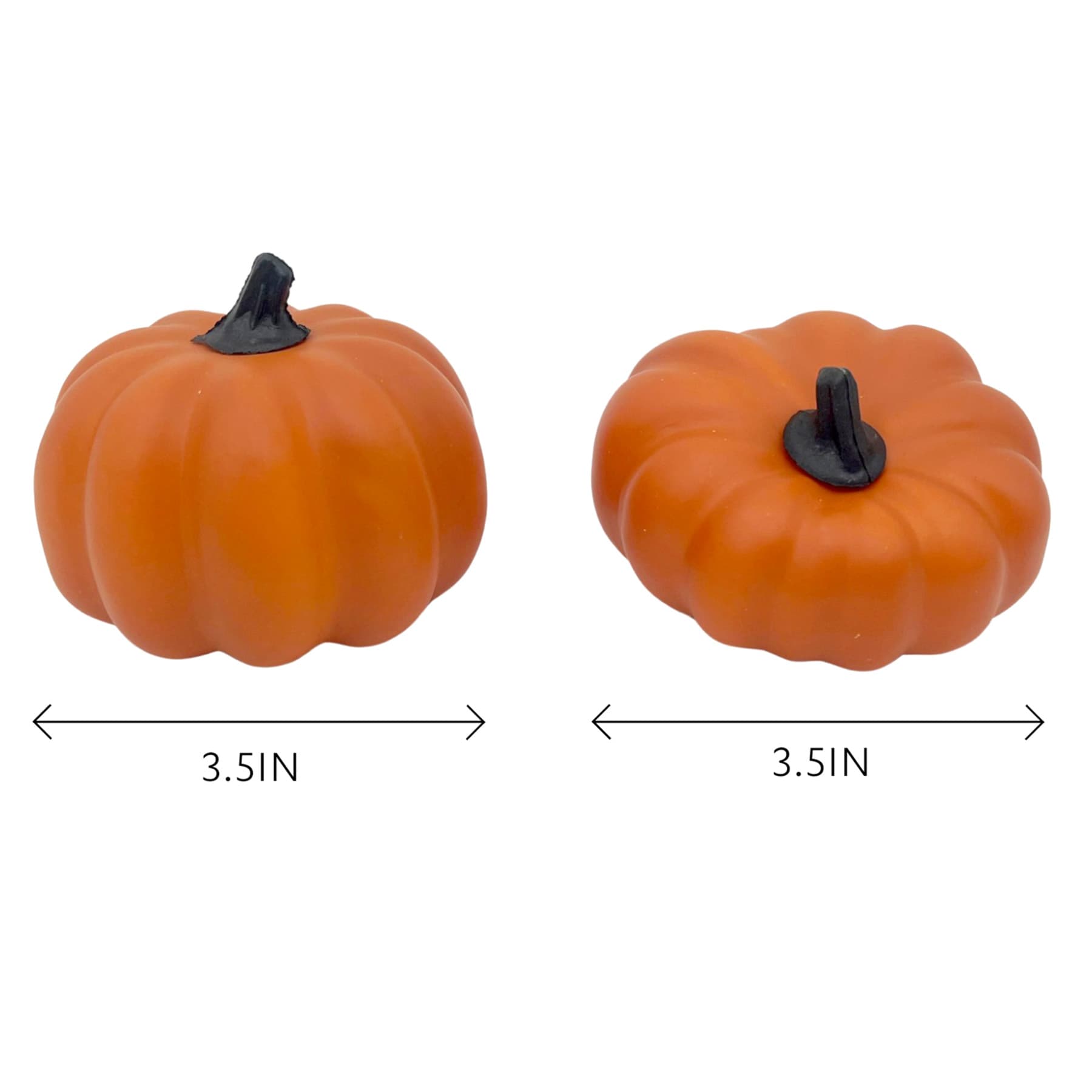 6-Count Green, Orange & White Pumpkins