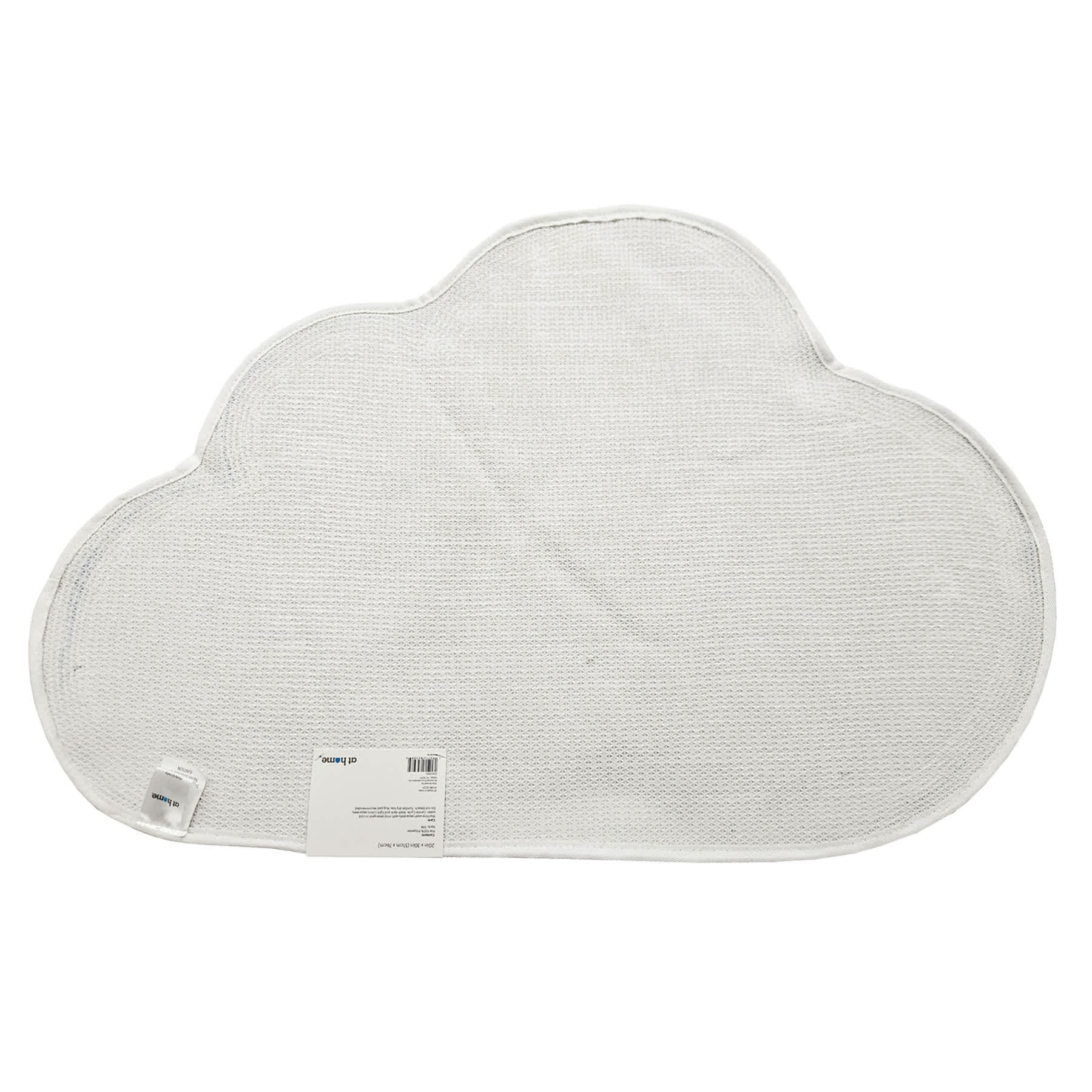 White Cloud Shaped Bath Rug, 20x30