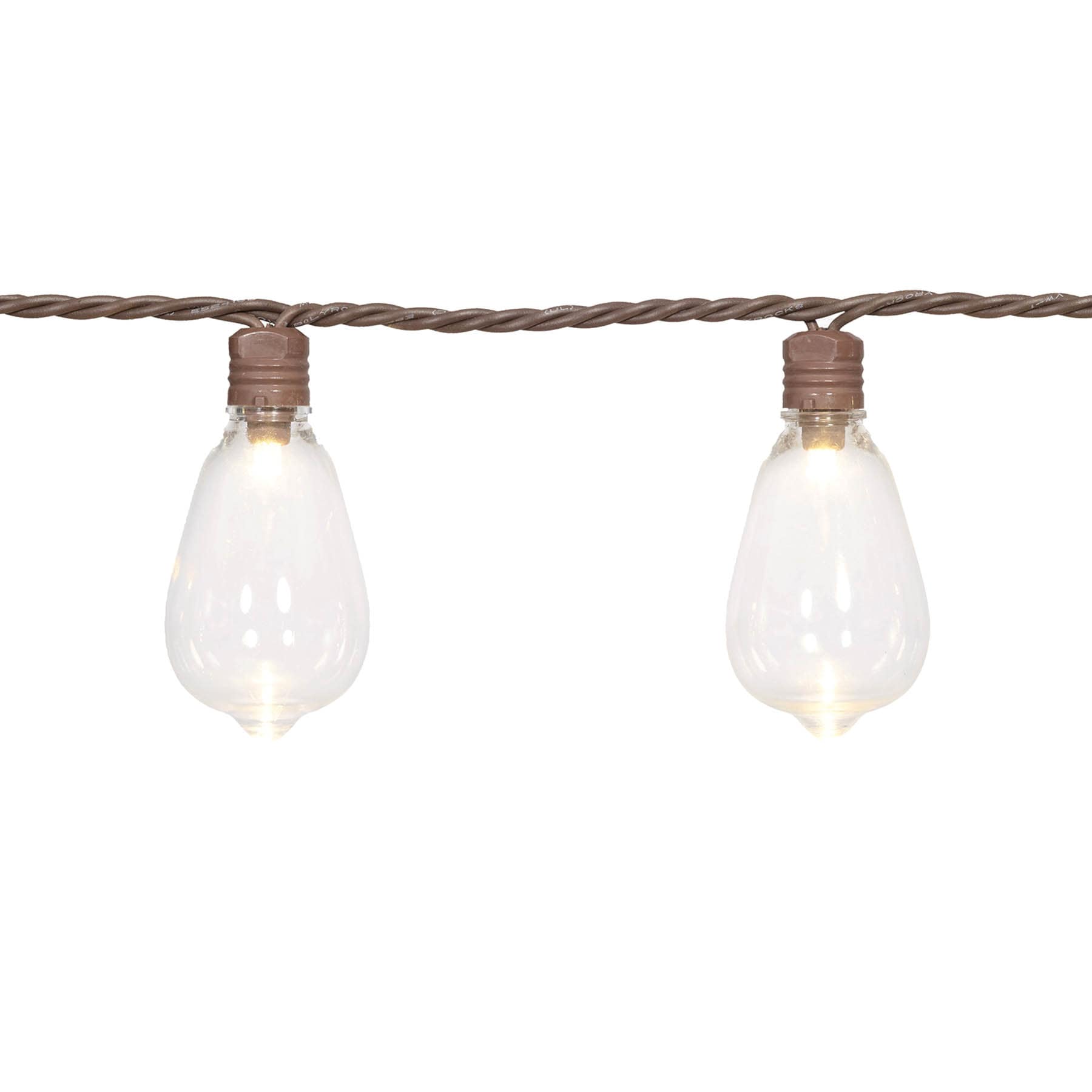 30-Count LED Edison String Light with Brown Wire