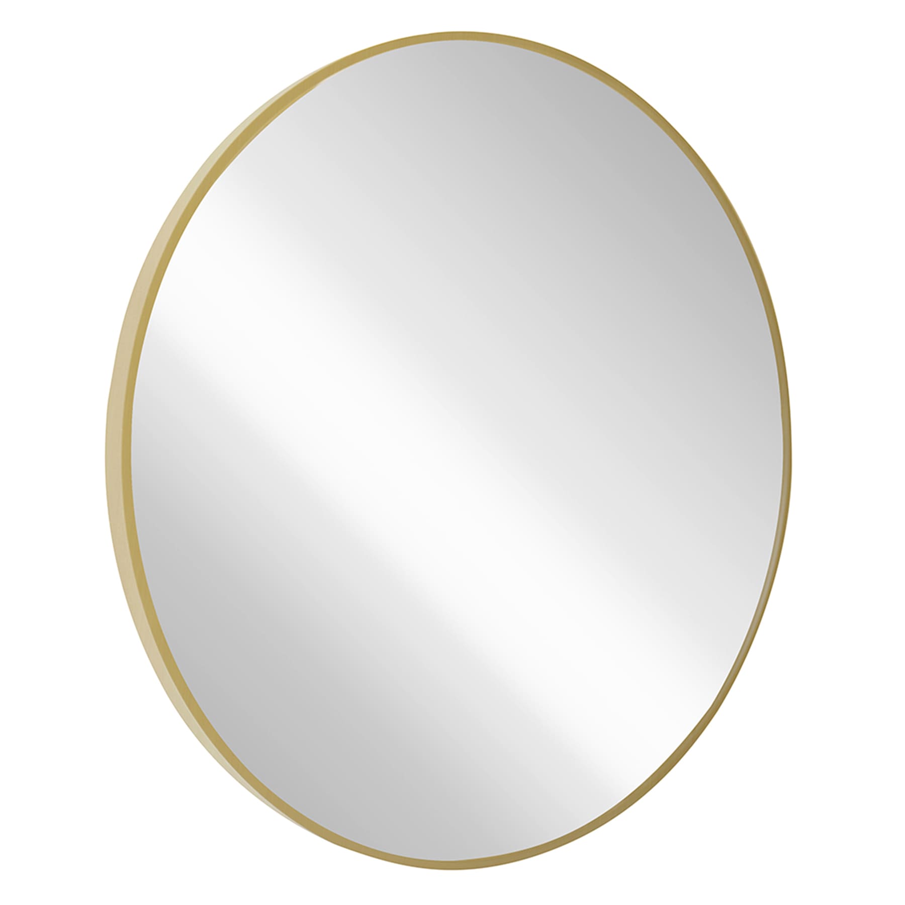 Gold Round Wall Mirror, 24"
