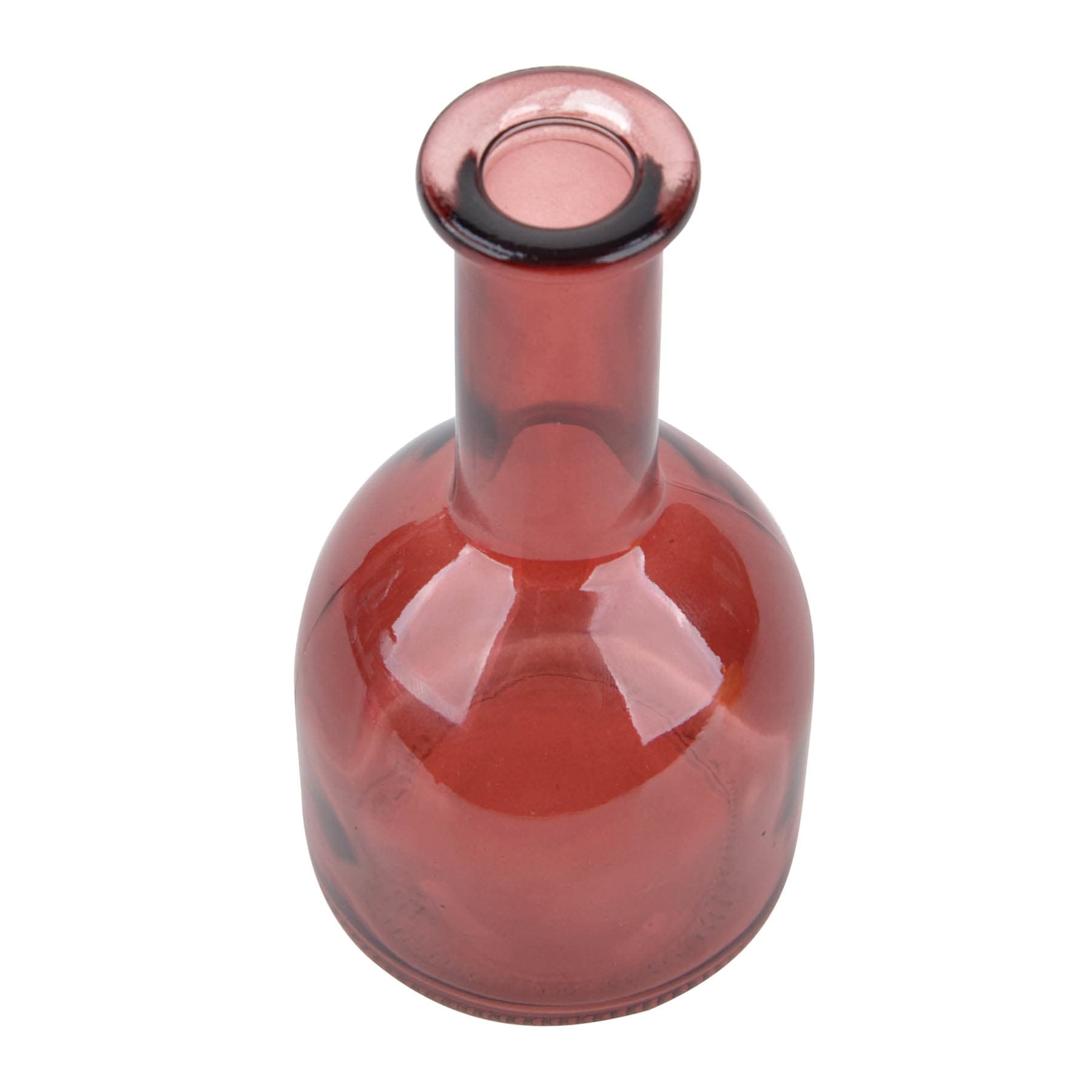 Red Glass Bud Vase, 6.5"