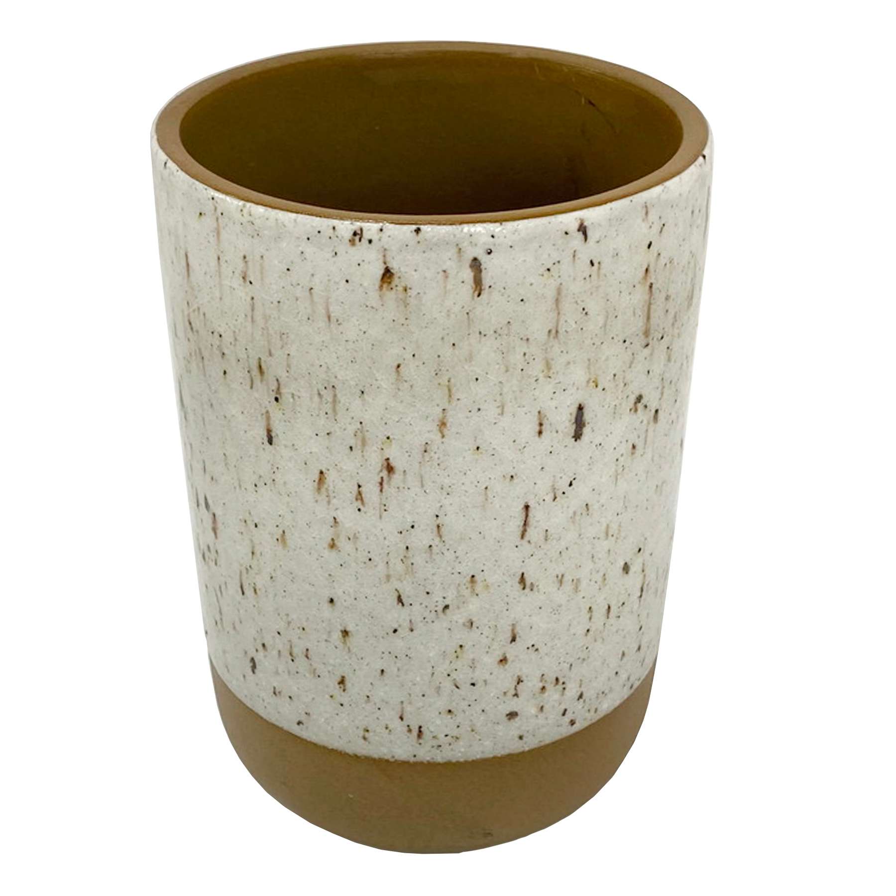 Honeybloom Brown Speckled Porcelain Vase, 7"