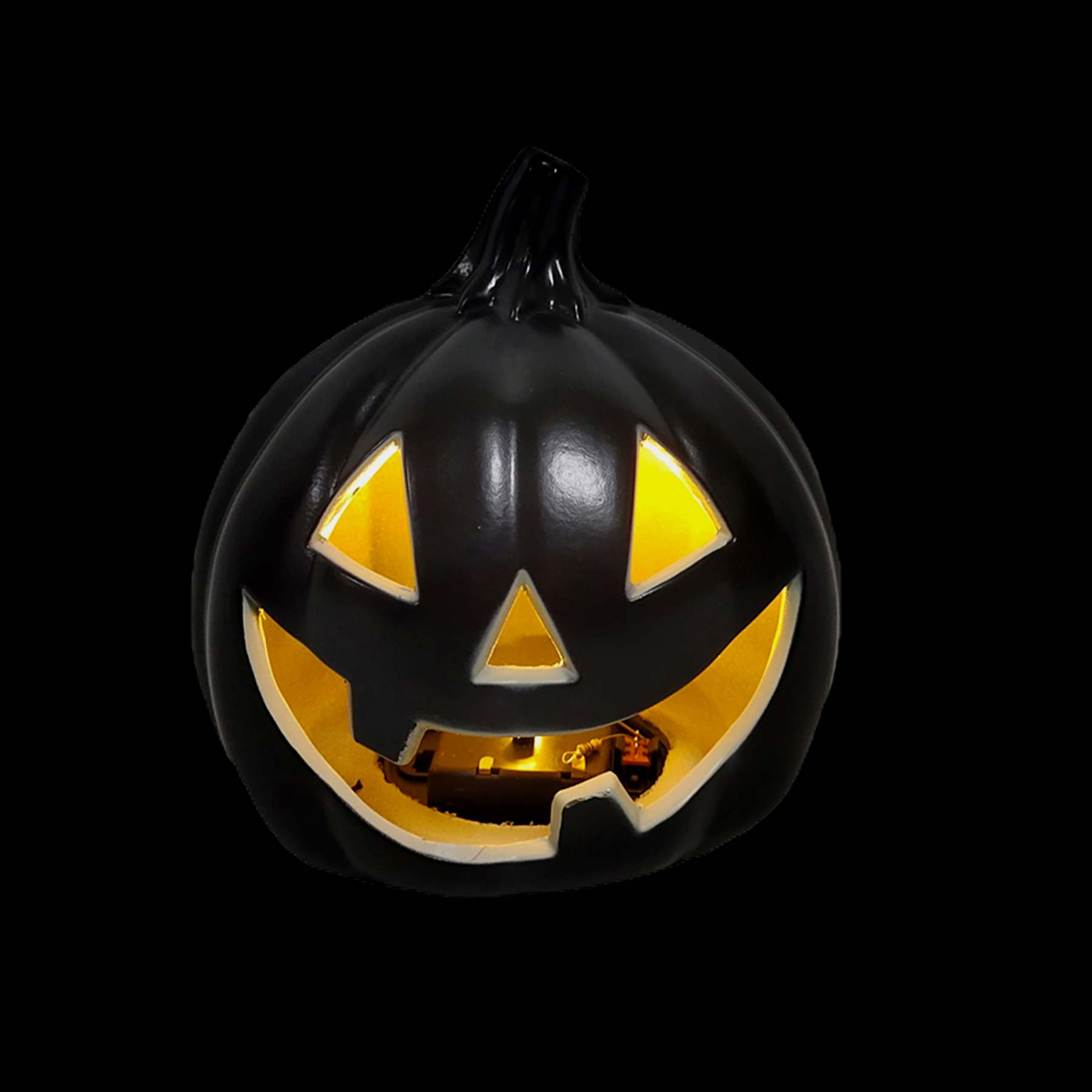 Halloween Black LED Jack-o'-Lantern, 5"