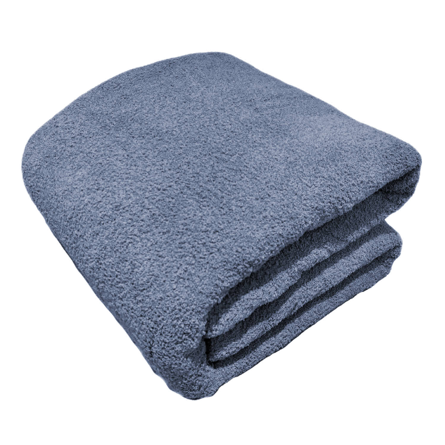 Honeybloom 3-Piece Blue Cozy Knit Comforter Set, Full/Queen