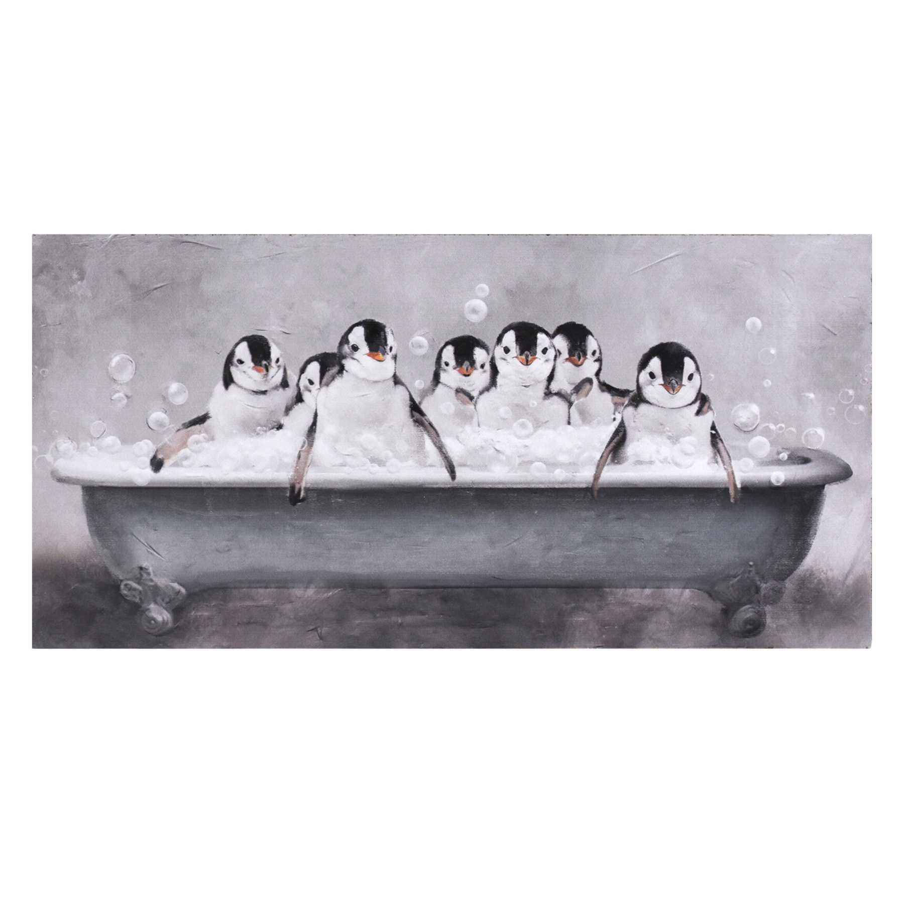 Penguin Group Bath Table Art, 12x6