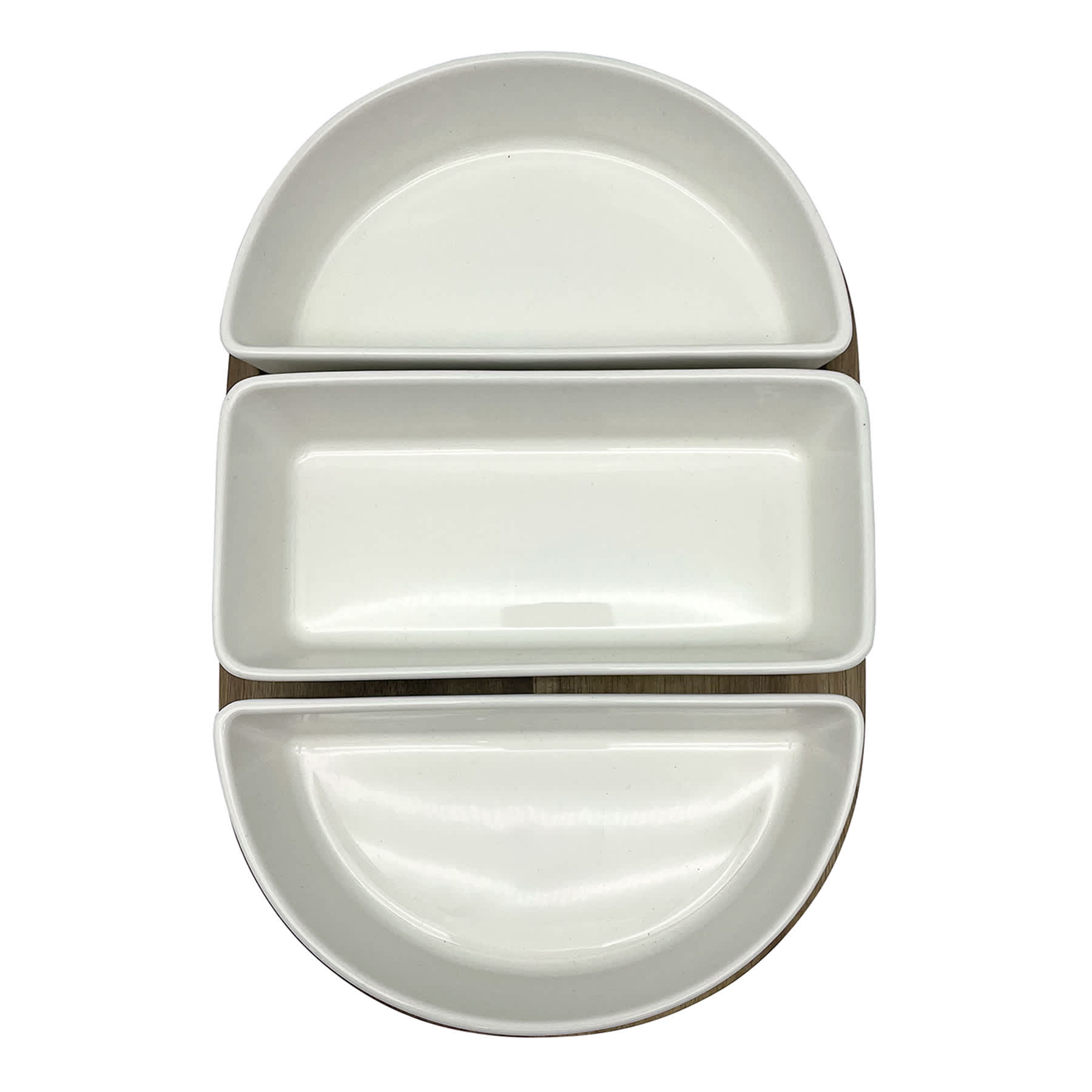 Honeybloom Ceramic Bowl with Wooden Tray Set