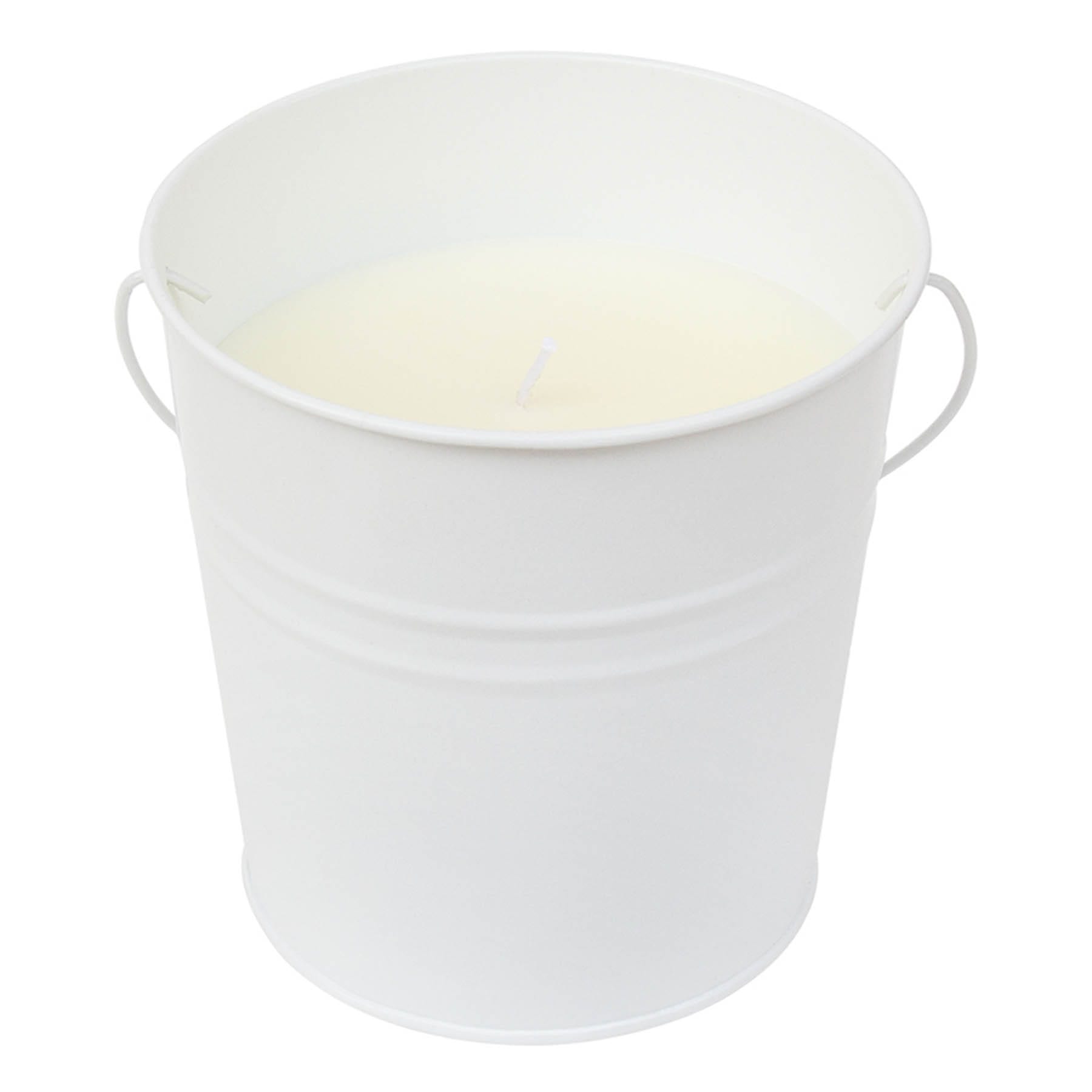 White Bucket Citronella Candle, 12oz