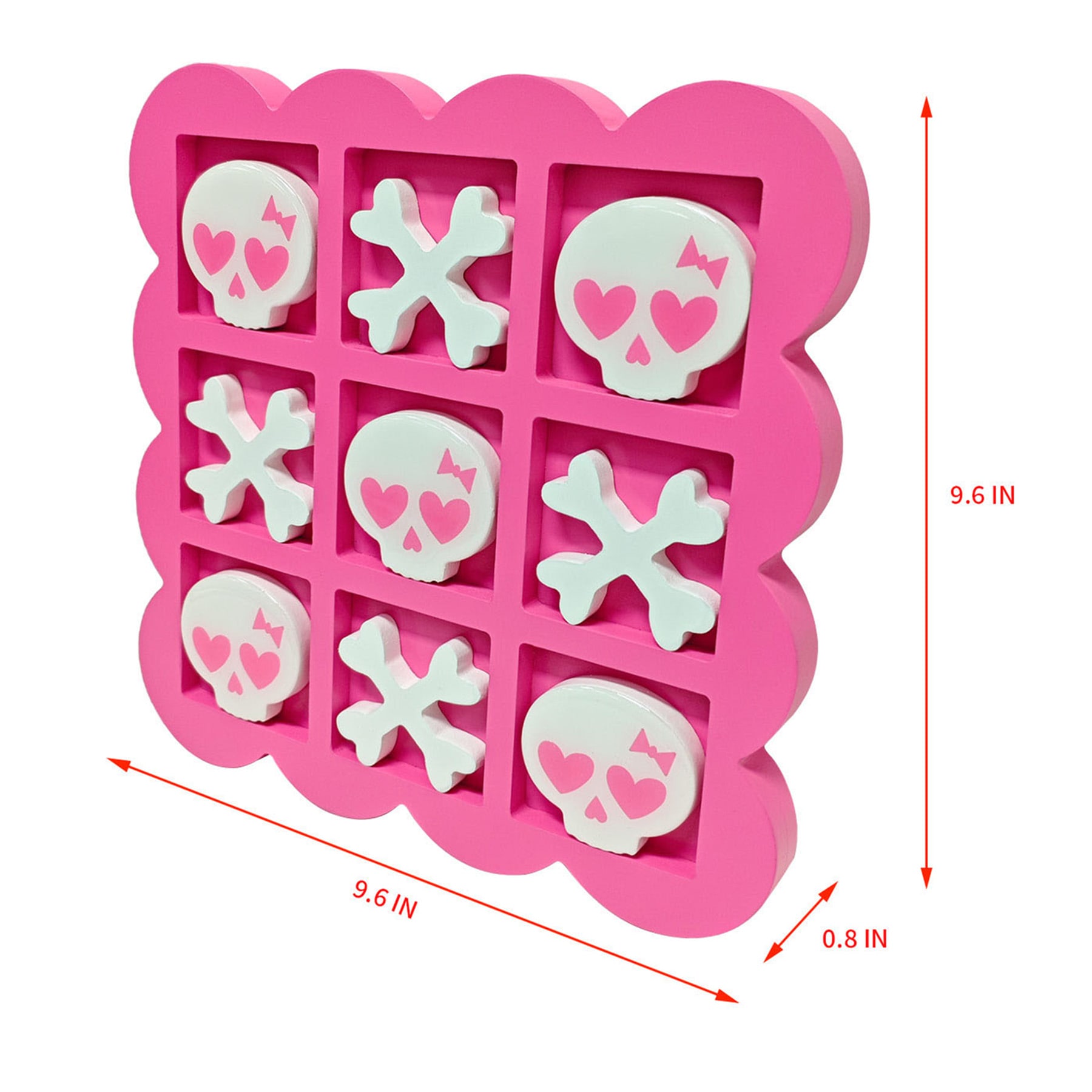 Hey Boo! Pink Tic Tac Toe, 9.6"