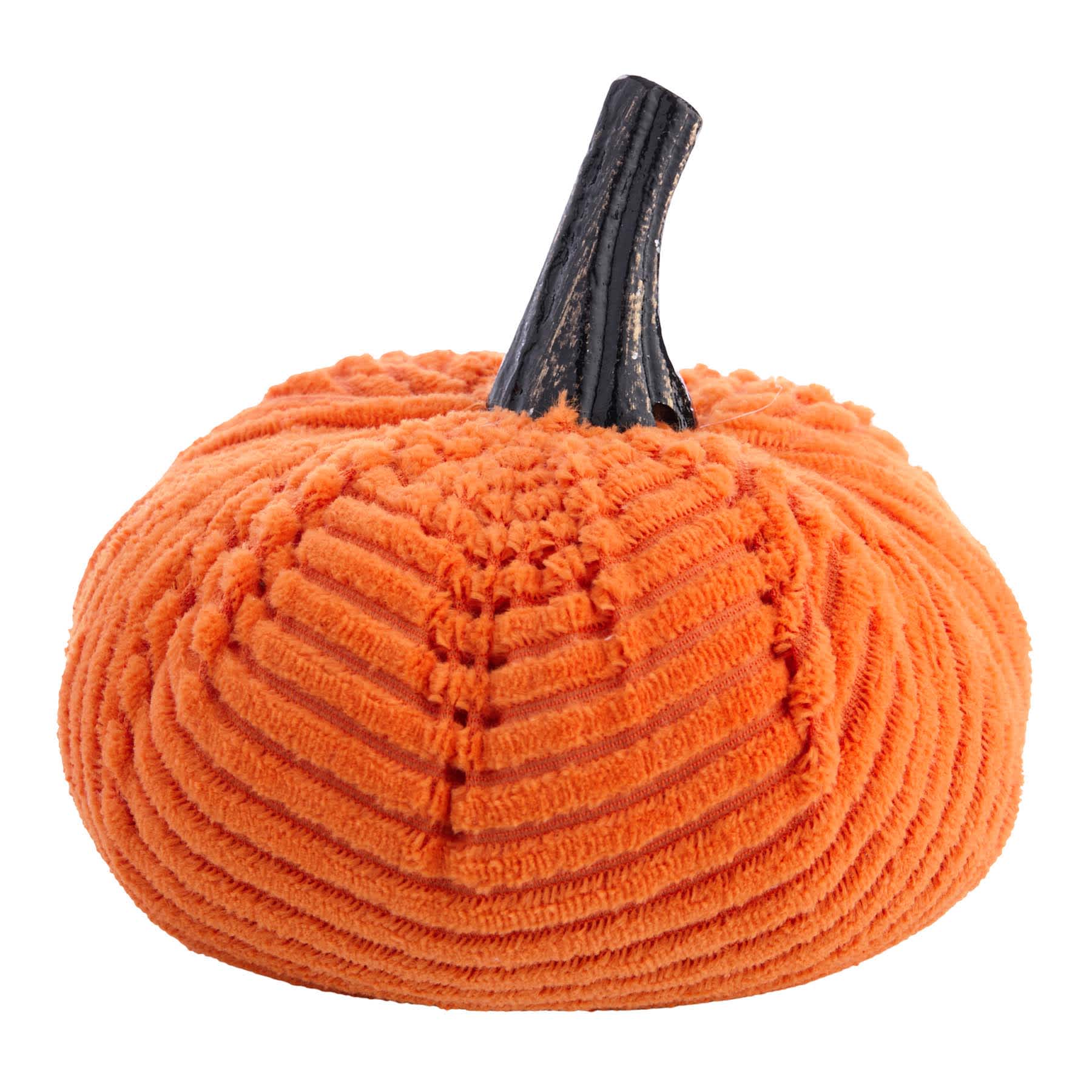 Orange Corduroy Pumpkin, 4"