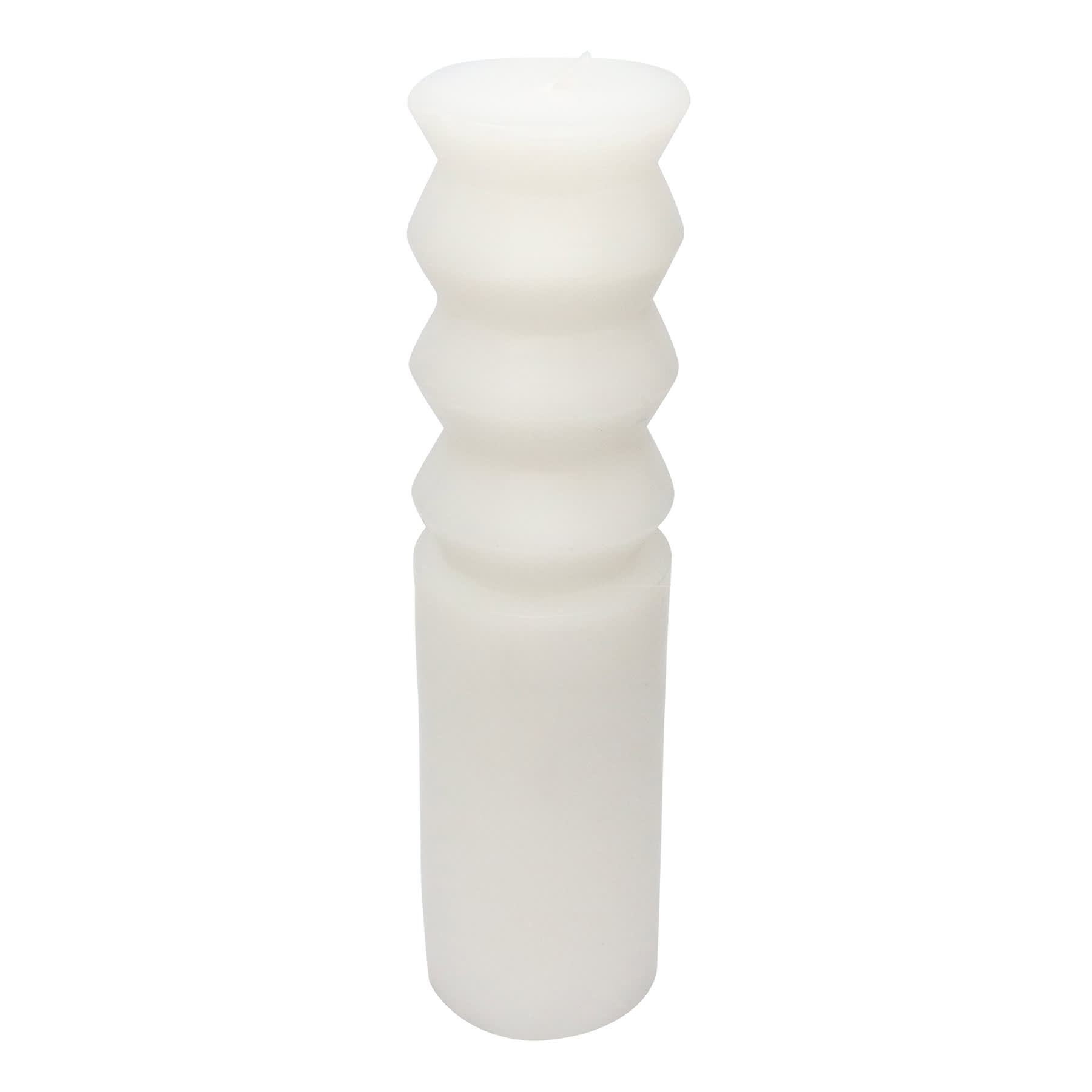 Crosby St. White Unscented Totem Pillar Candle, 2x8