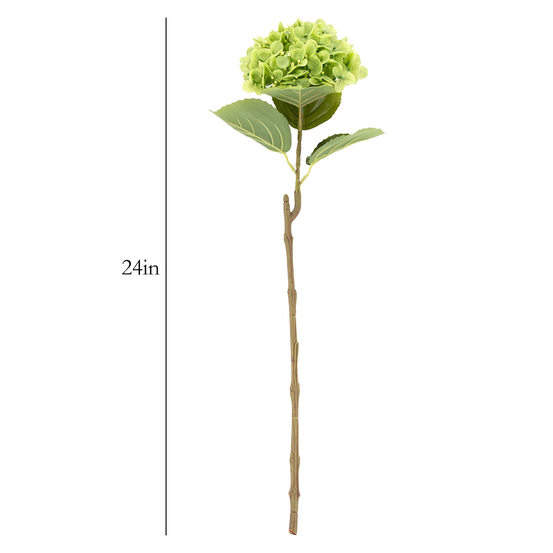 Green Fabric Real-Feel Hydrangea Stem, 24"