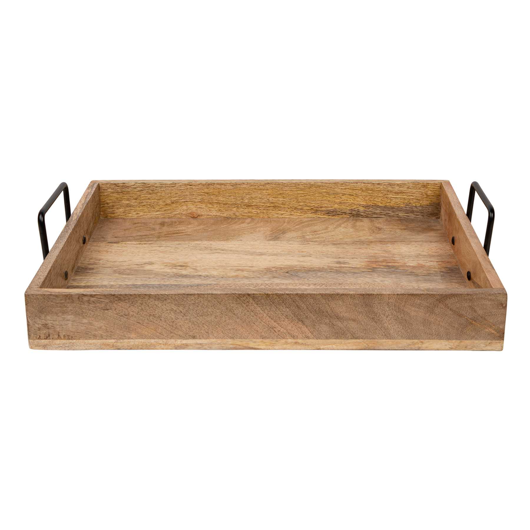 Mango Wood Tray with Handles, 16.5x12