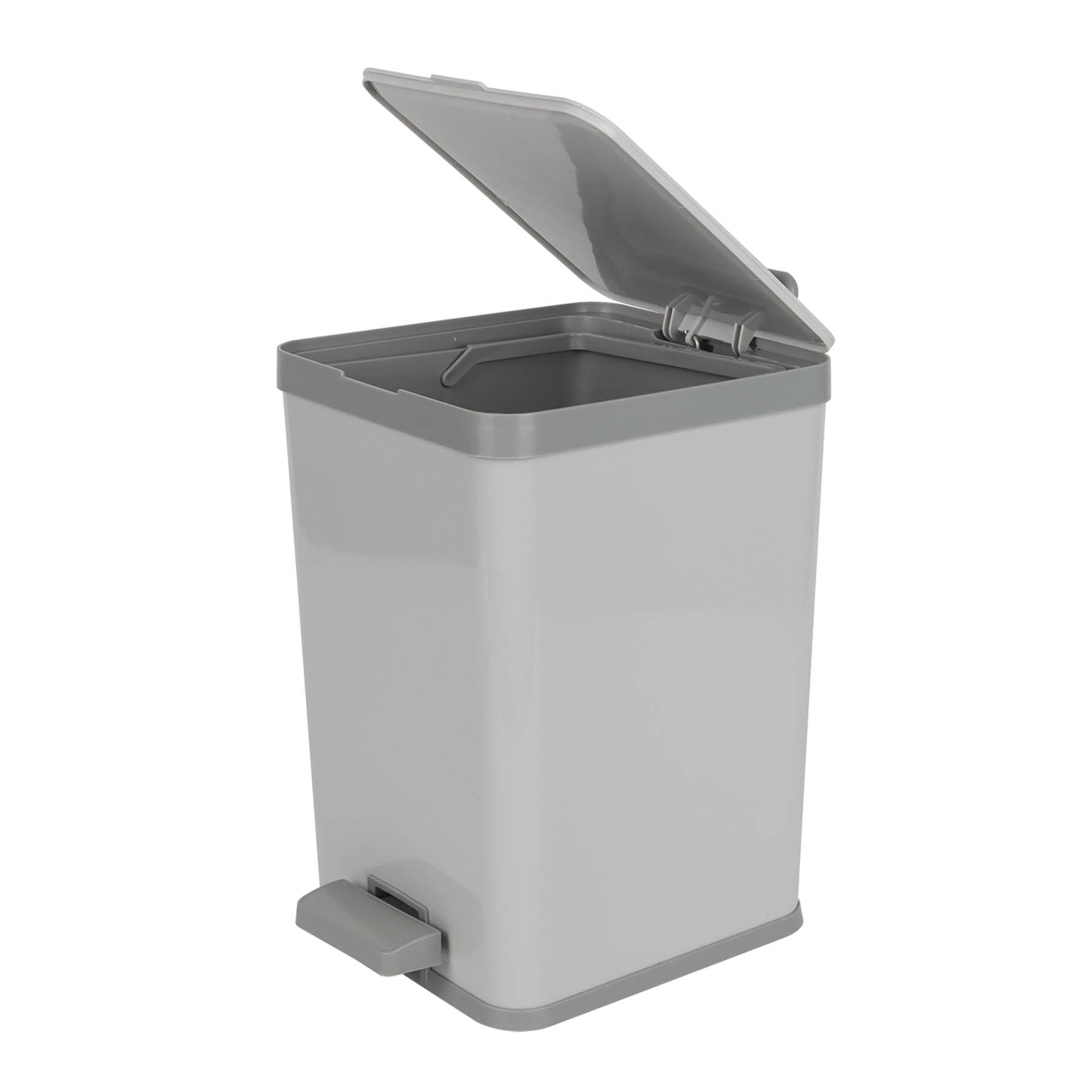 Grey Step Trash Can with Removable Inner, 8.5l