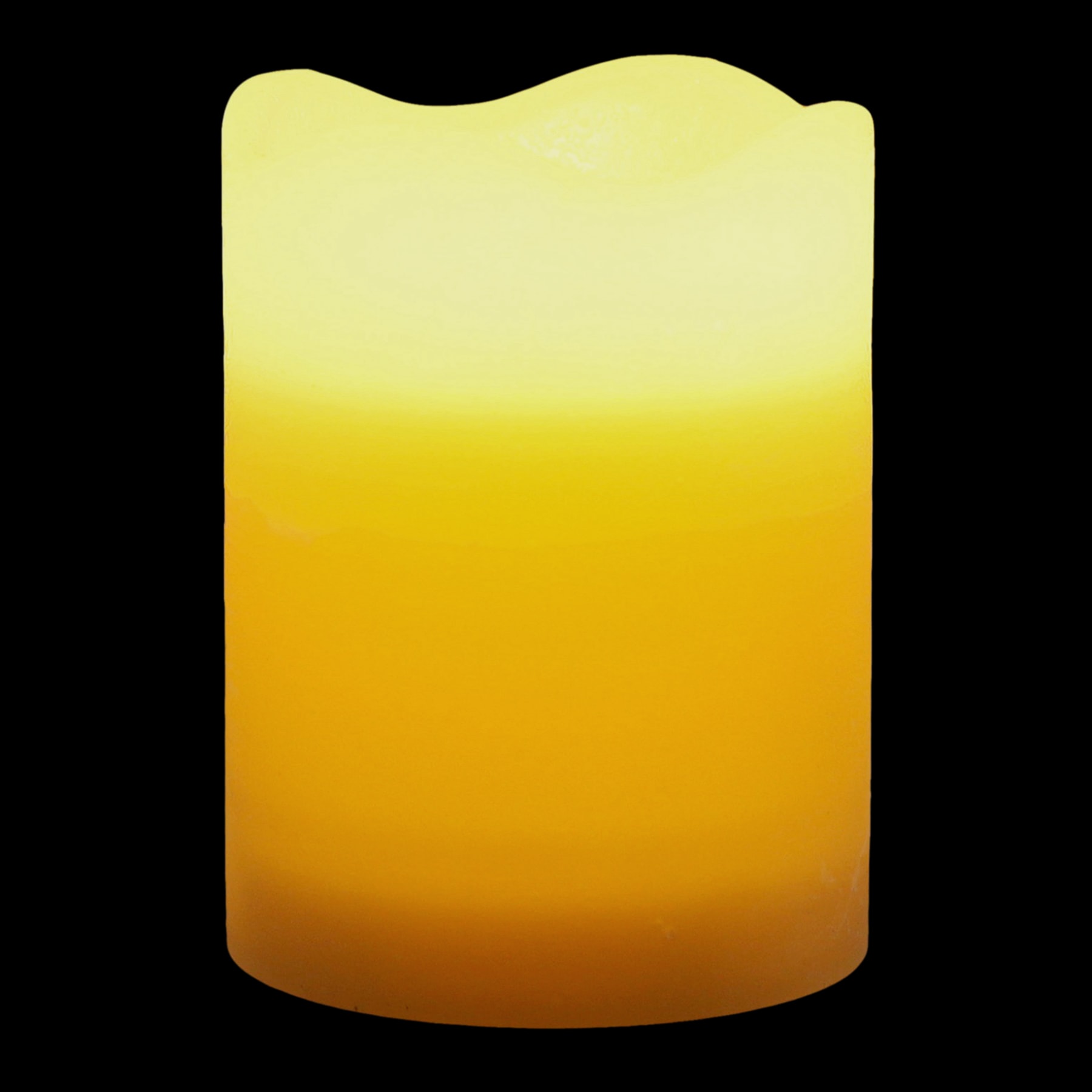 Honeybloom Brown Ombre Wax LED Pillar Candle with 6 Hour Timer, 3x4