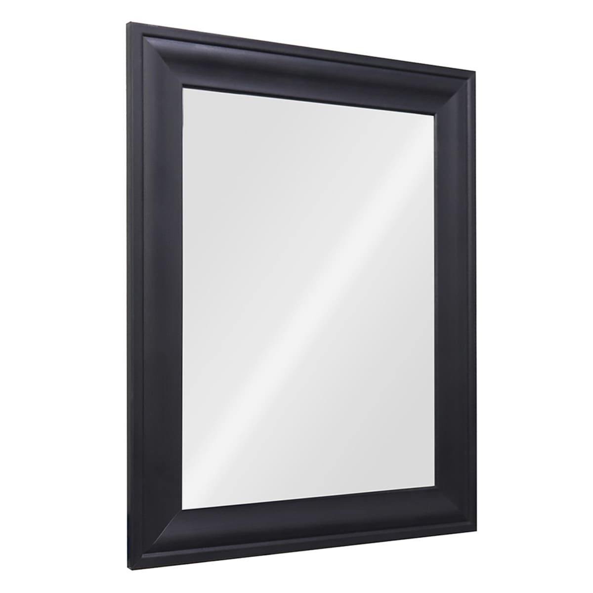 Black Barb Framed Rectangle Wall Mirror, 22x28