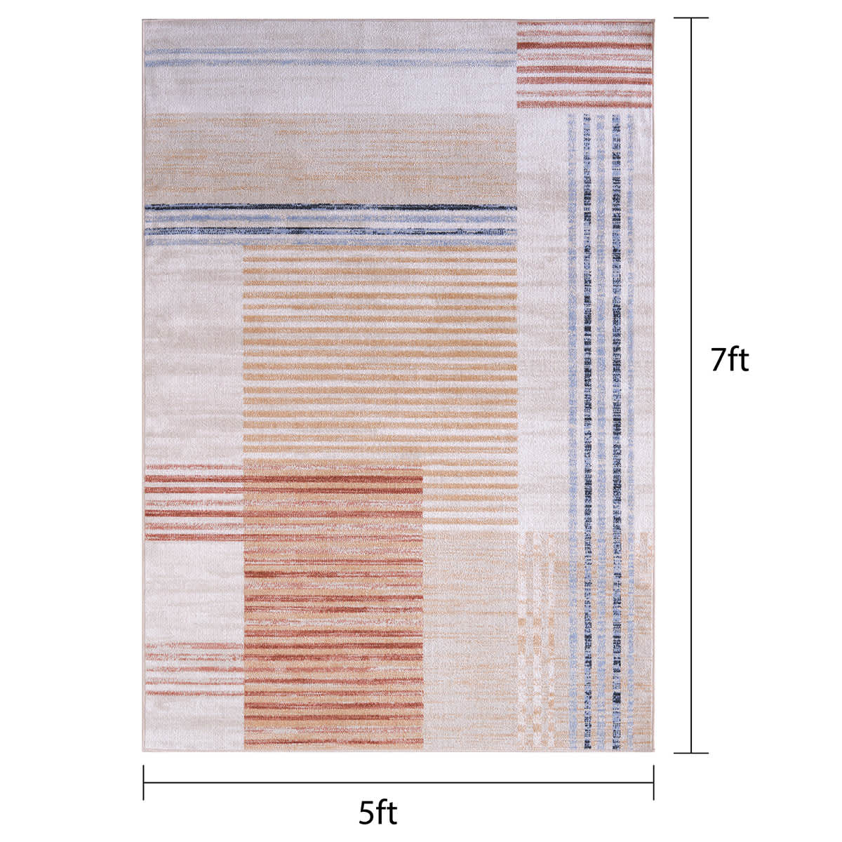 Gillian Multicolor Rugease Area Rug, 5x7