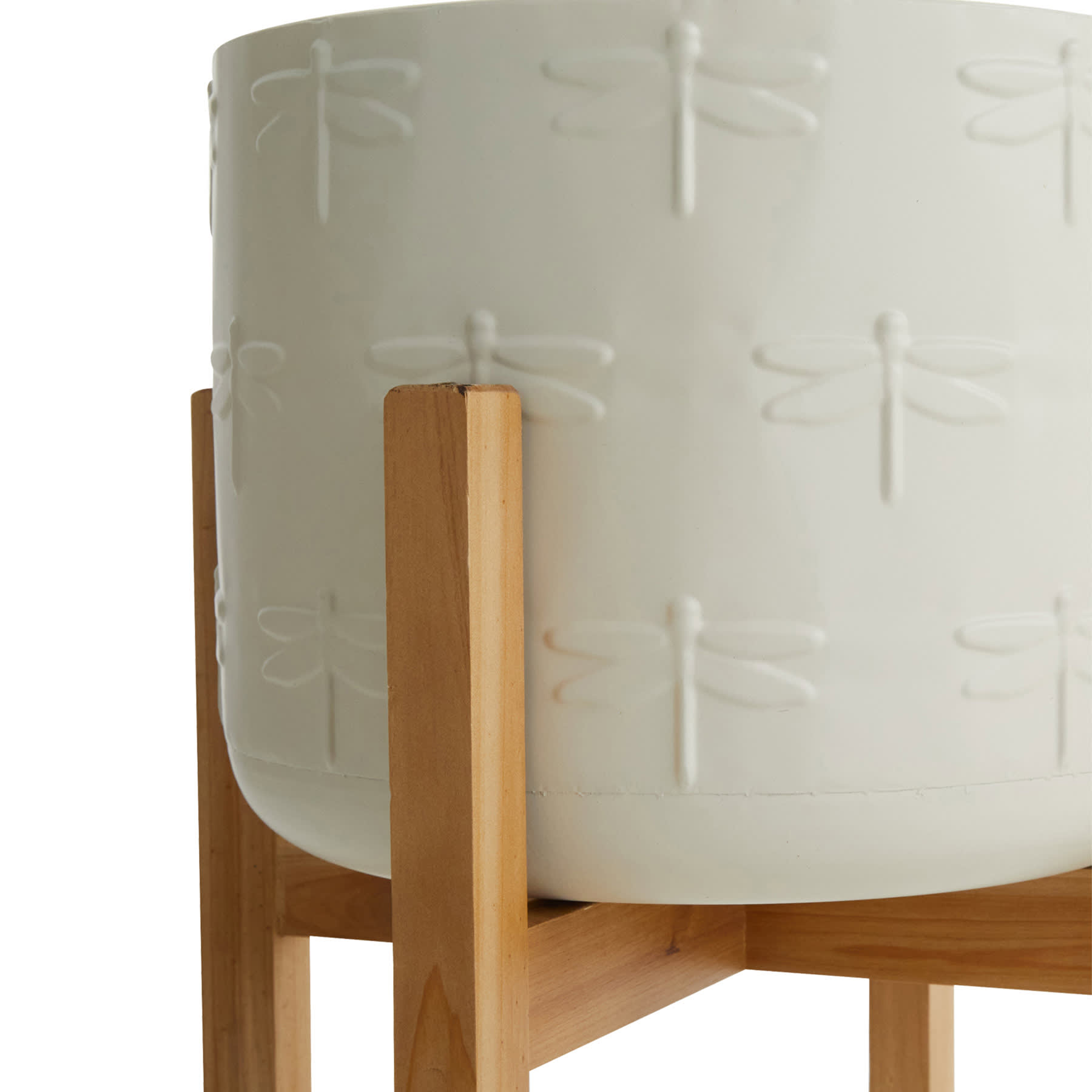 Honeybloom Metal & Wood Planter Stand, Small