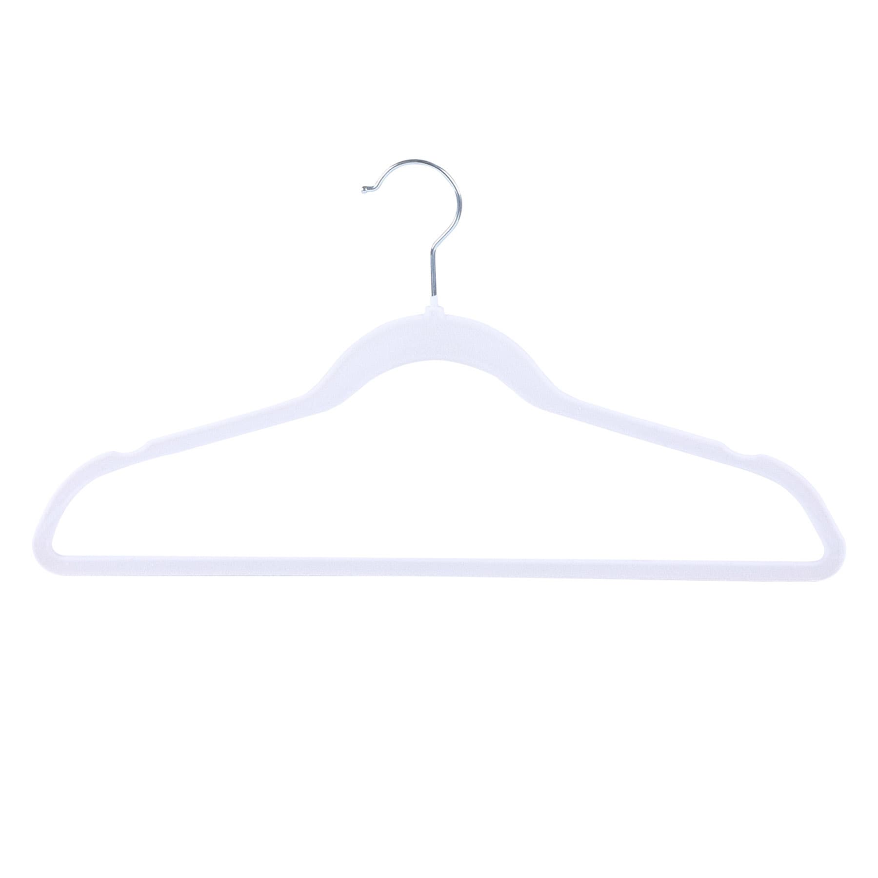 50-Pack Velvet Suit Hangers, Pearl White