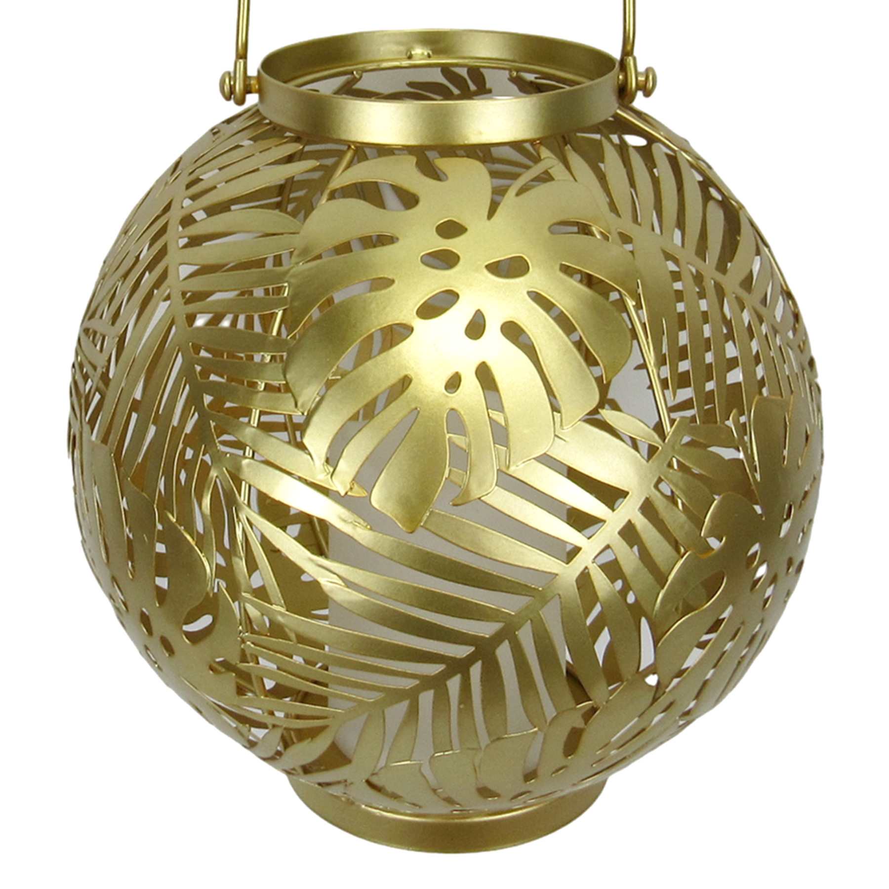 Found & Fable Gold Metal Outdoor LED Lantern, 9"