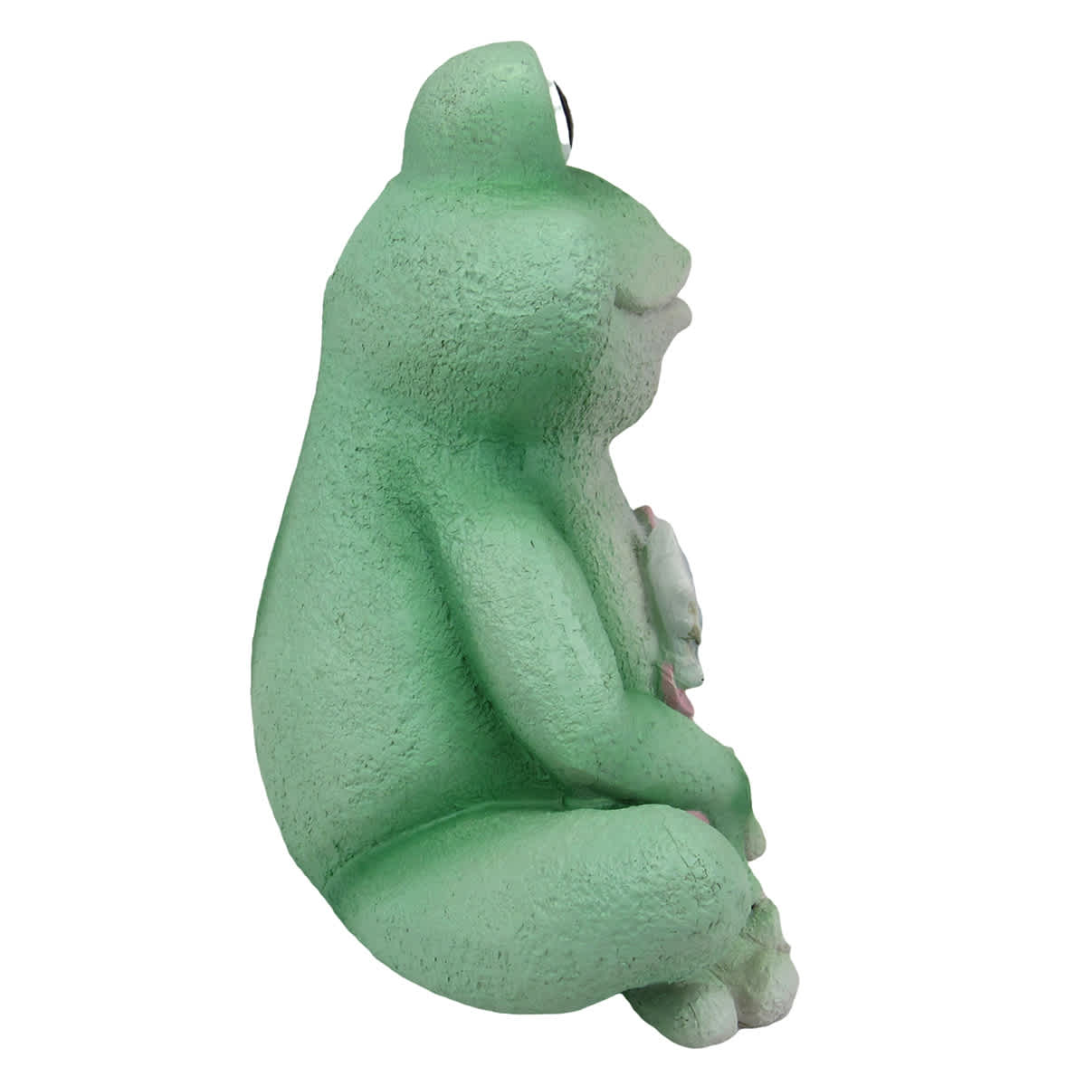 Sunny Club Solar Frog with Pink Daisy, 10"